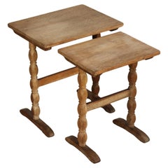 Brutalist side tables  nesting tables  1960s  Danish