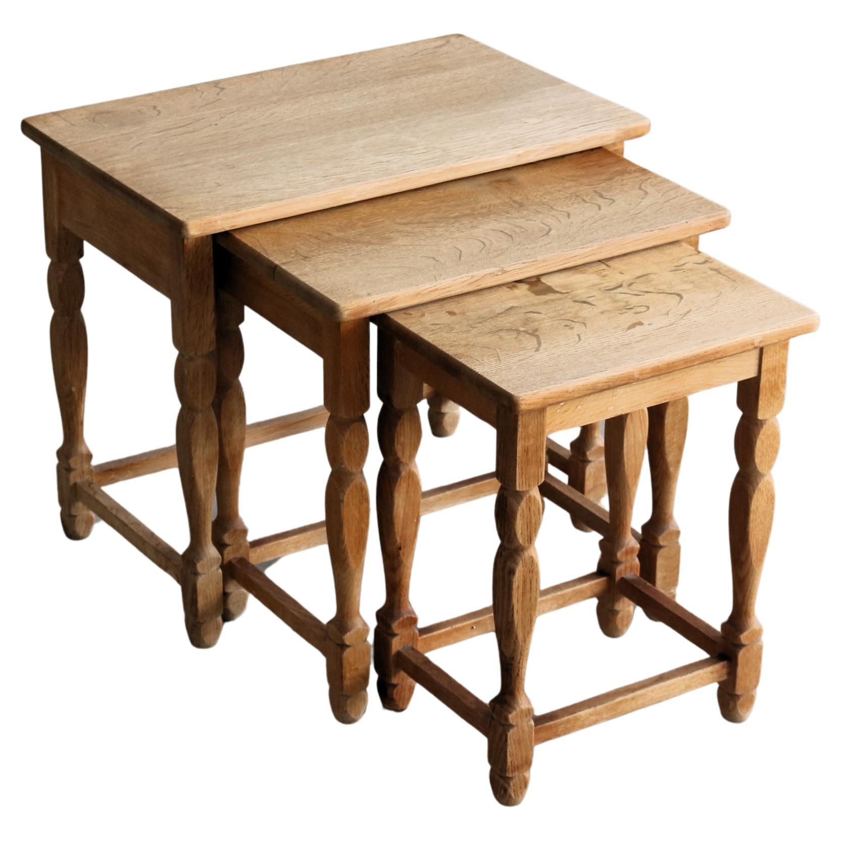 Brutalist side tables  nesting tables  1960s  Danish