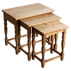 Brutalist side tables  nesting tables  1960s  Danish