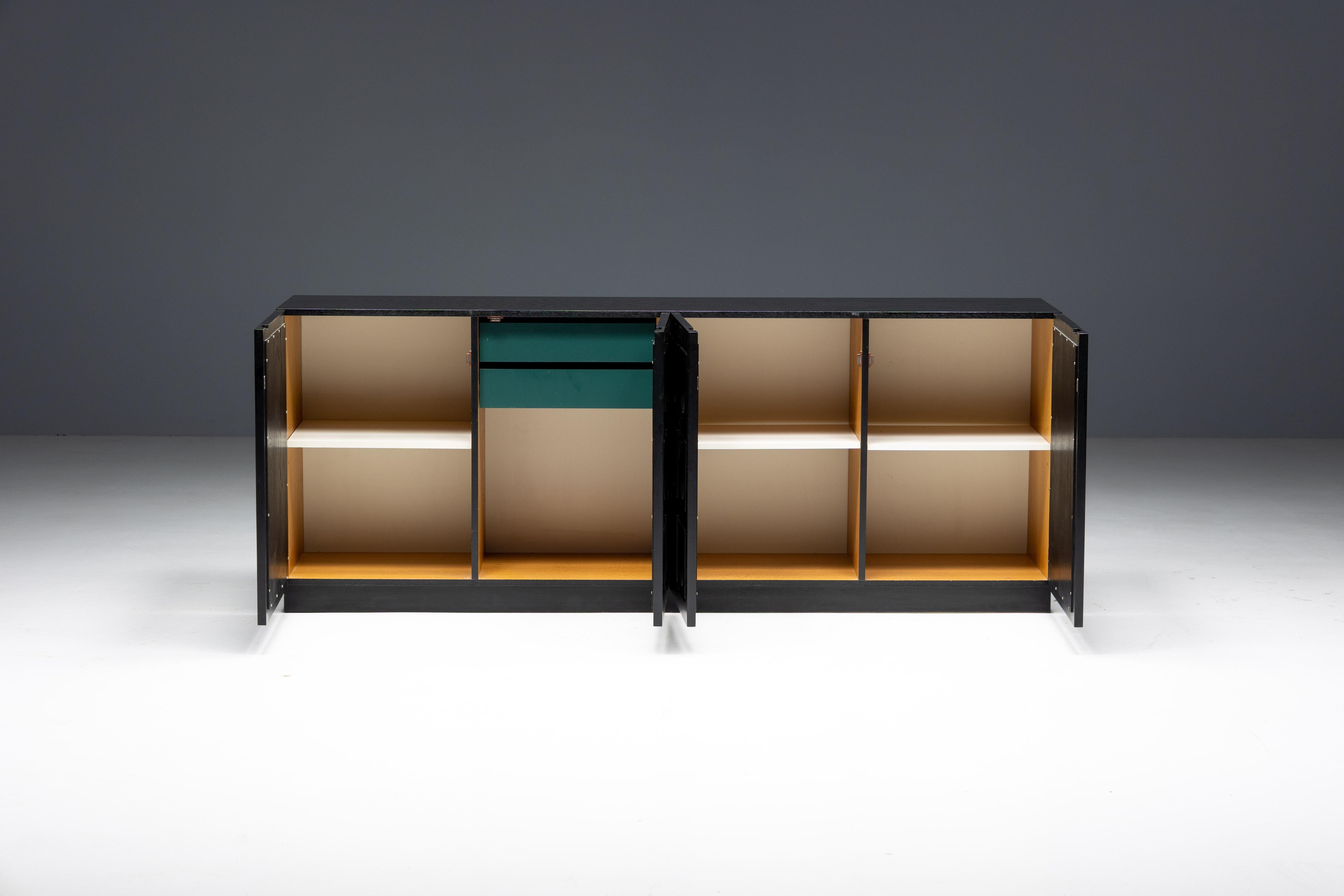 Late 20th Century Brutalist Sideboard by De Coene, Belgium, 1970s For Sale