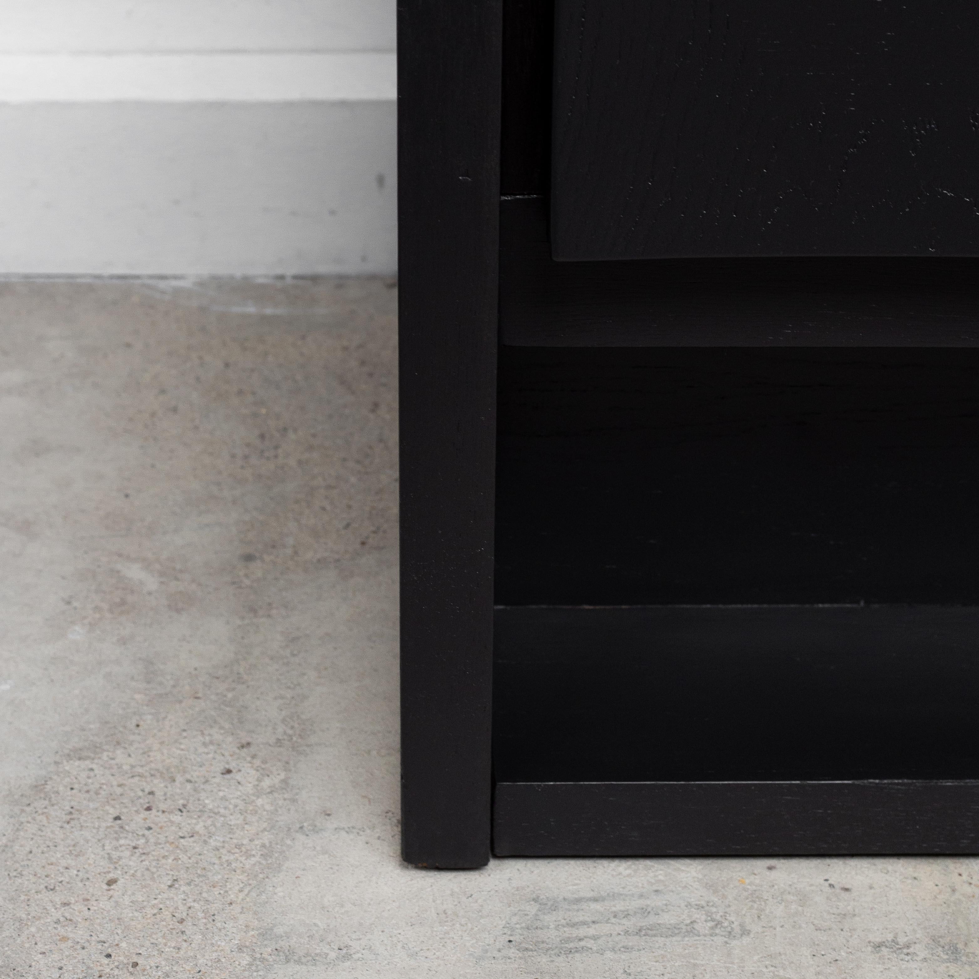 Brutalist Sideboard by De Coene Frères in Black Stained Oak, Belgium, 1970s 5