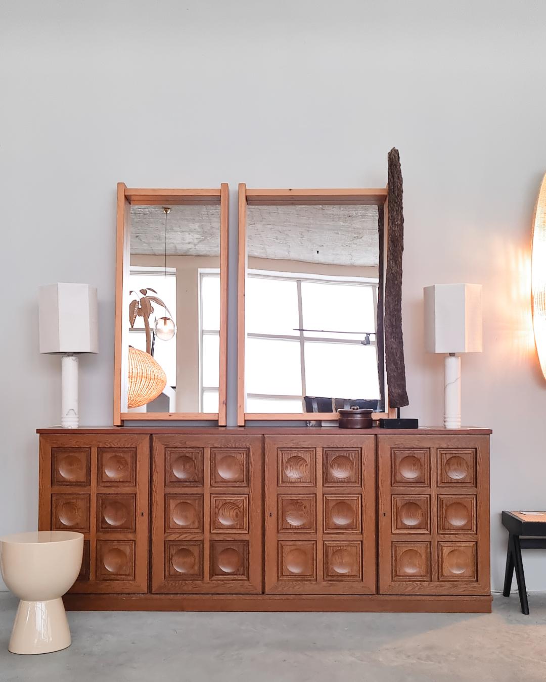 Brutalistisches Sideboard von Gerhard Bartels (Eichenholz) im Angebot