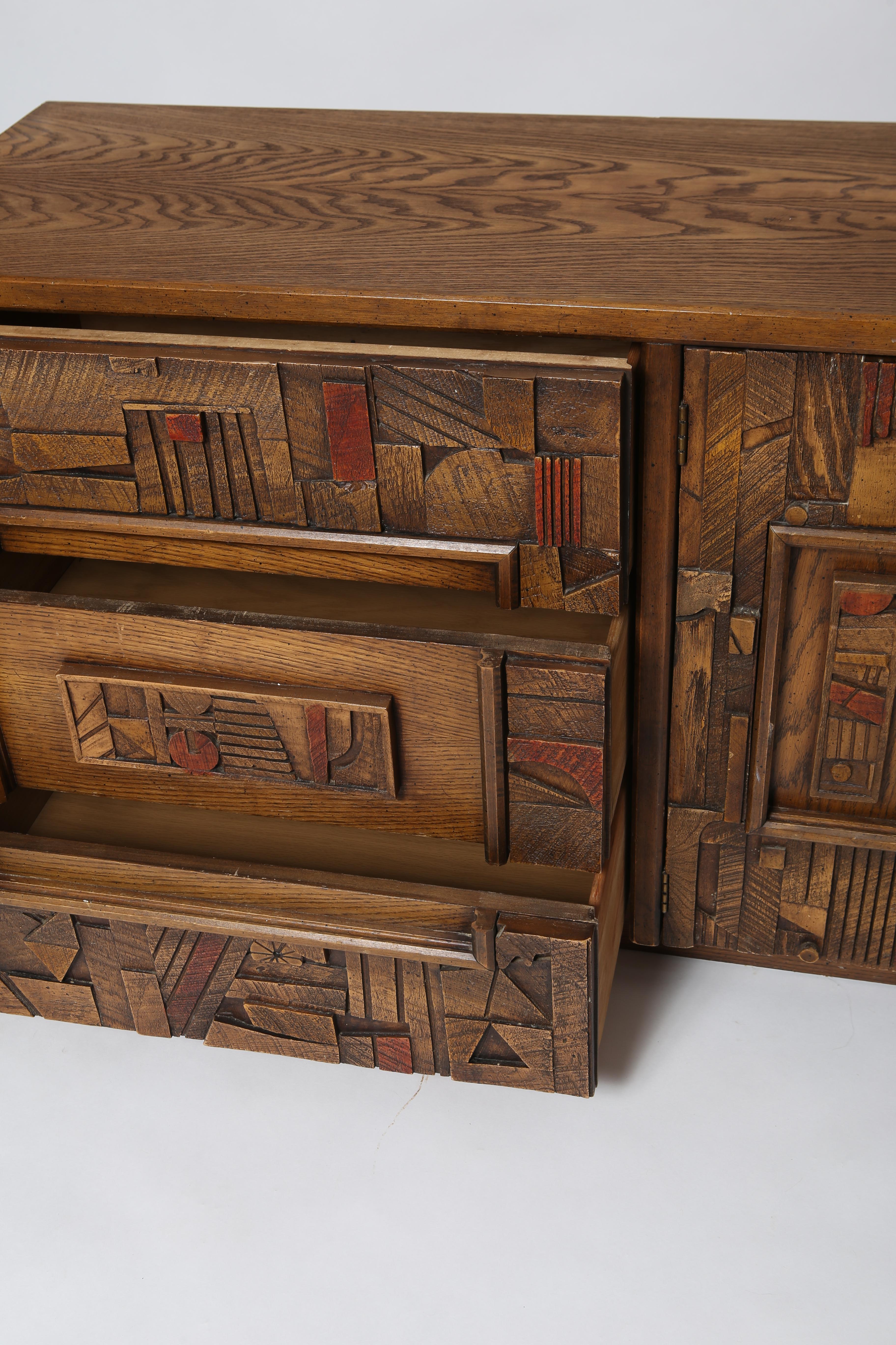 Brutalist Sideboard / Dresser by Lane from the Pueblo Line In Good Condition In Portland, OR