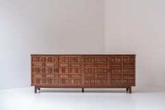 Brutalist sideboard from Spain, designed and manufactured in the 1970s.