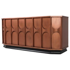 Brutalistisches Sideboard aus Kupferlack, Belgien, 1960er Jahre