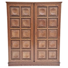 Vintage Brutalist Sideboard in Natural Oak, Belgium, 1970s