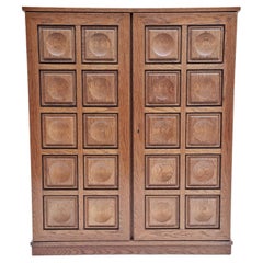 Brutalist Sideboard in Natural Oak, Belgium, 1970s