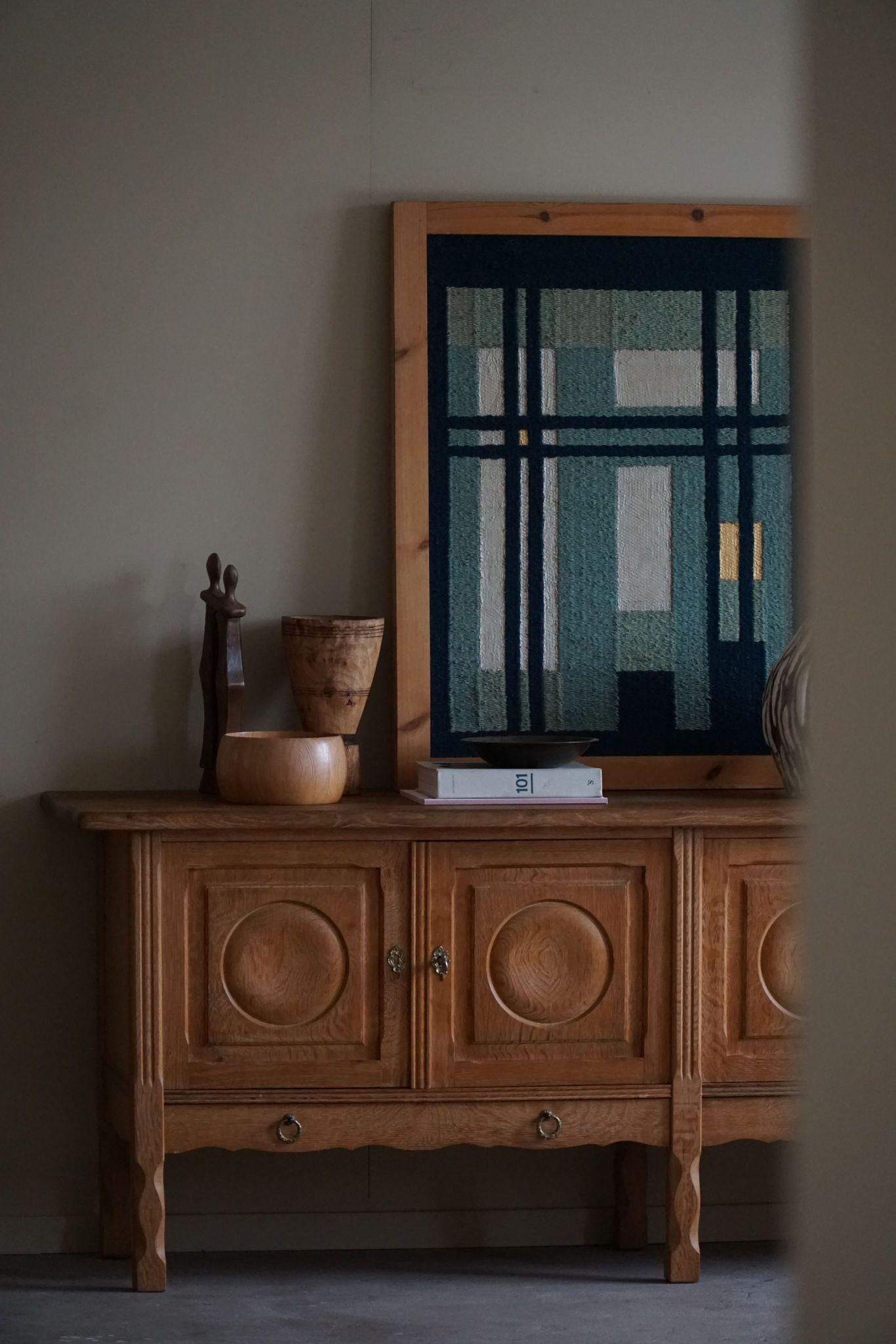 Brutalist Sideboard in Oak, Mid Century, Made by a Danish Cabinetmaker, 1960s 6
