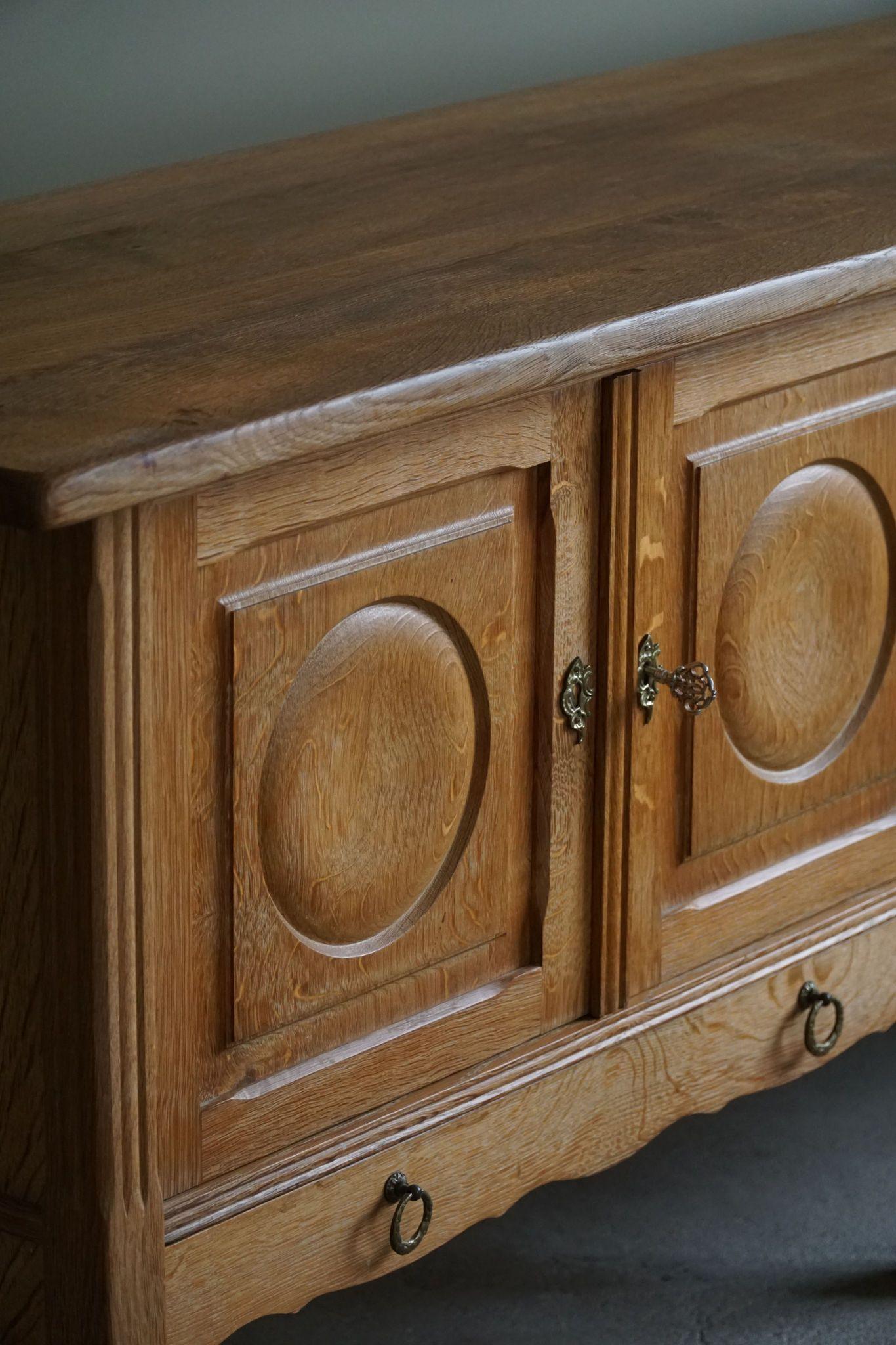 Brutalist Sideboard in Oak, Mid Century, Made by a Danish Cabinetmaker, 1960s 10