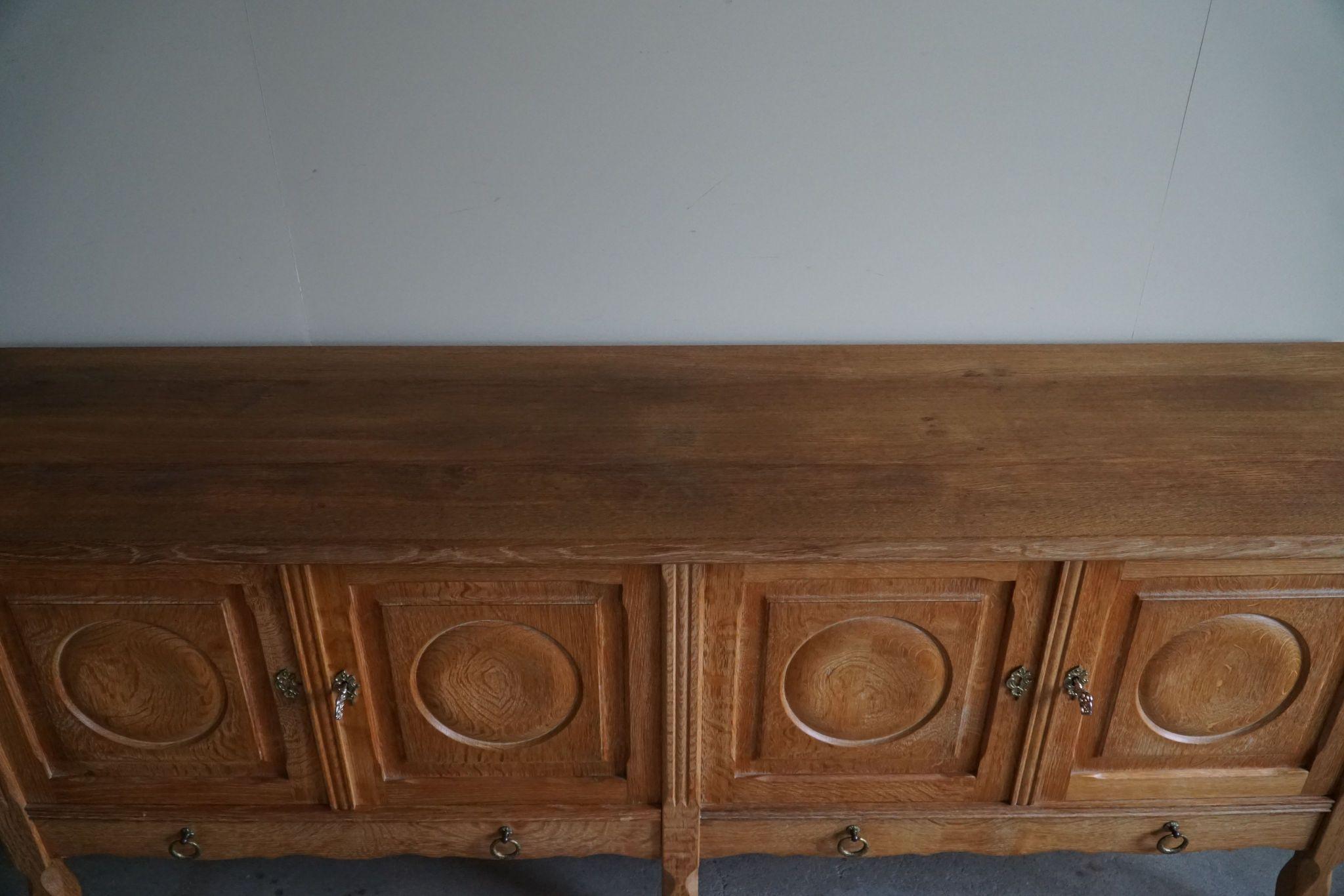 Brutalist Sideboard in Oak, Mid Century, Made by a Danish Cabinetmaker, 1960s 15