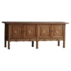 Brutalist Sideboard in Oak, Mid Century, Made by a Danish Cabinetmaker, 1960s