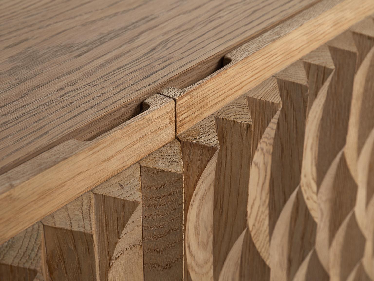 Brutalist Sideboard in Solid Oak 2