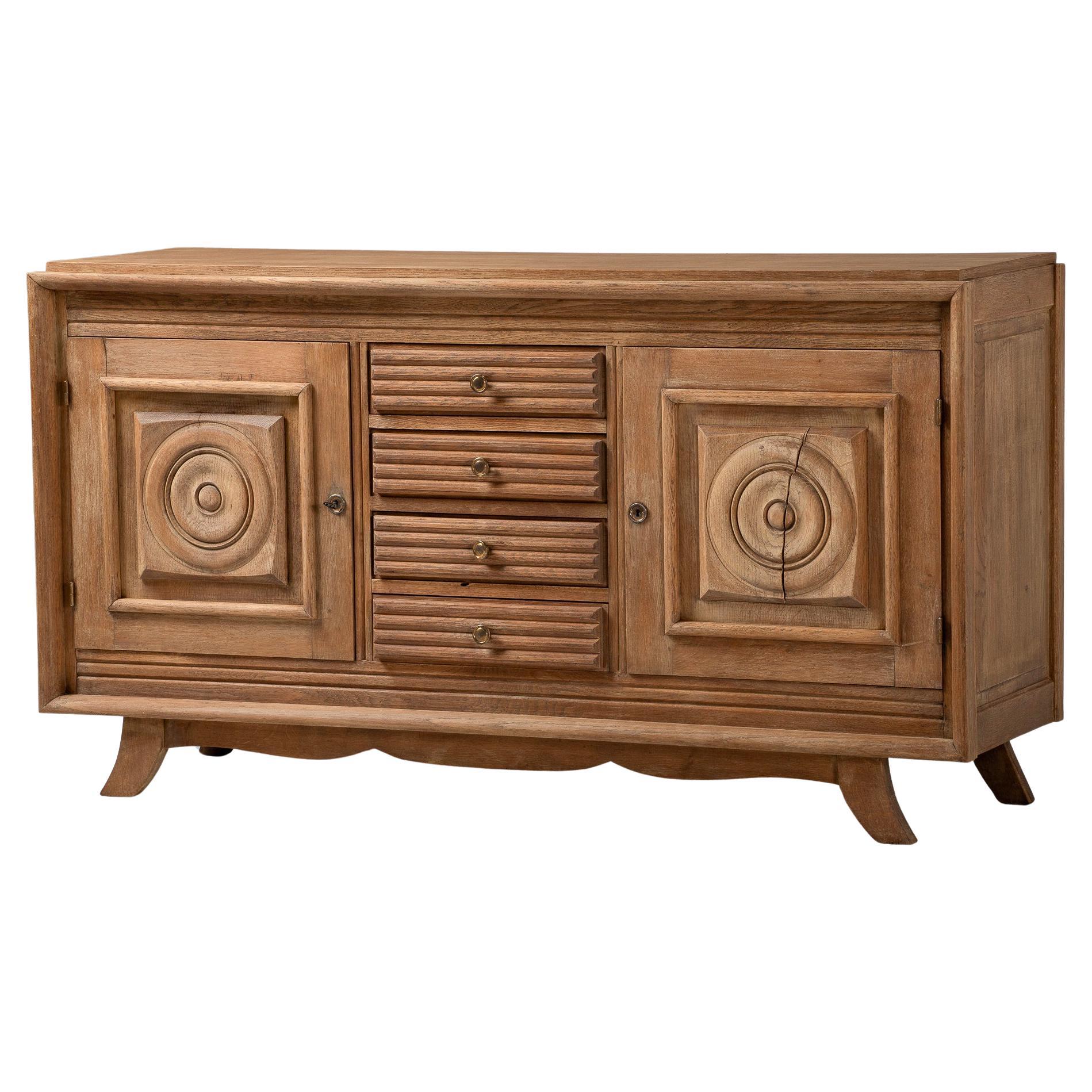 Buffet brutaliste Oak Oak, France, années 1950