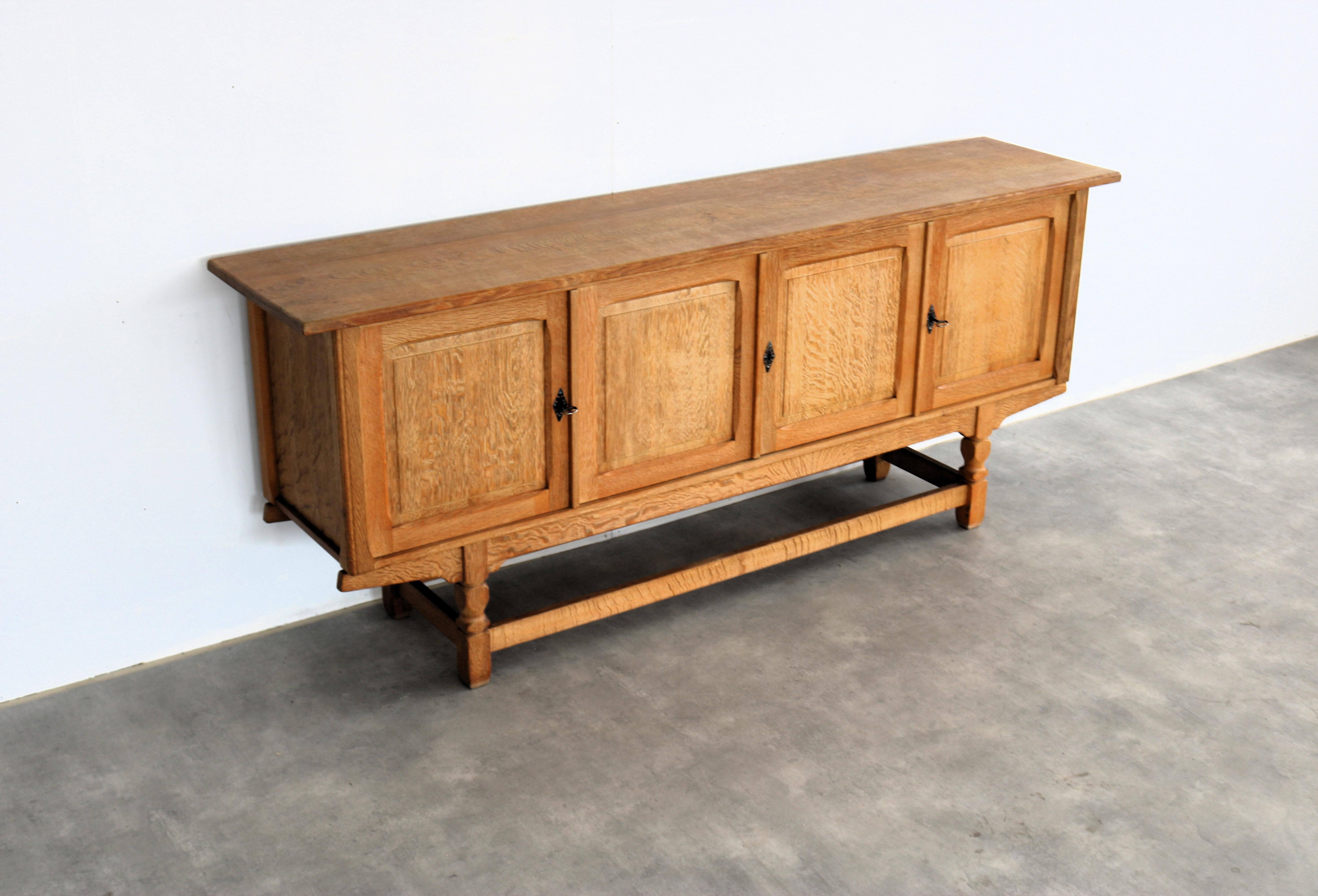 brutalistisches Sideboard  Eiche  Anrichte  60s  Dänisch im Angebot 6