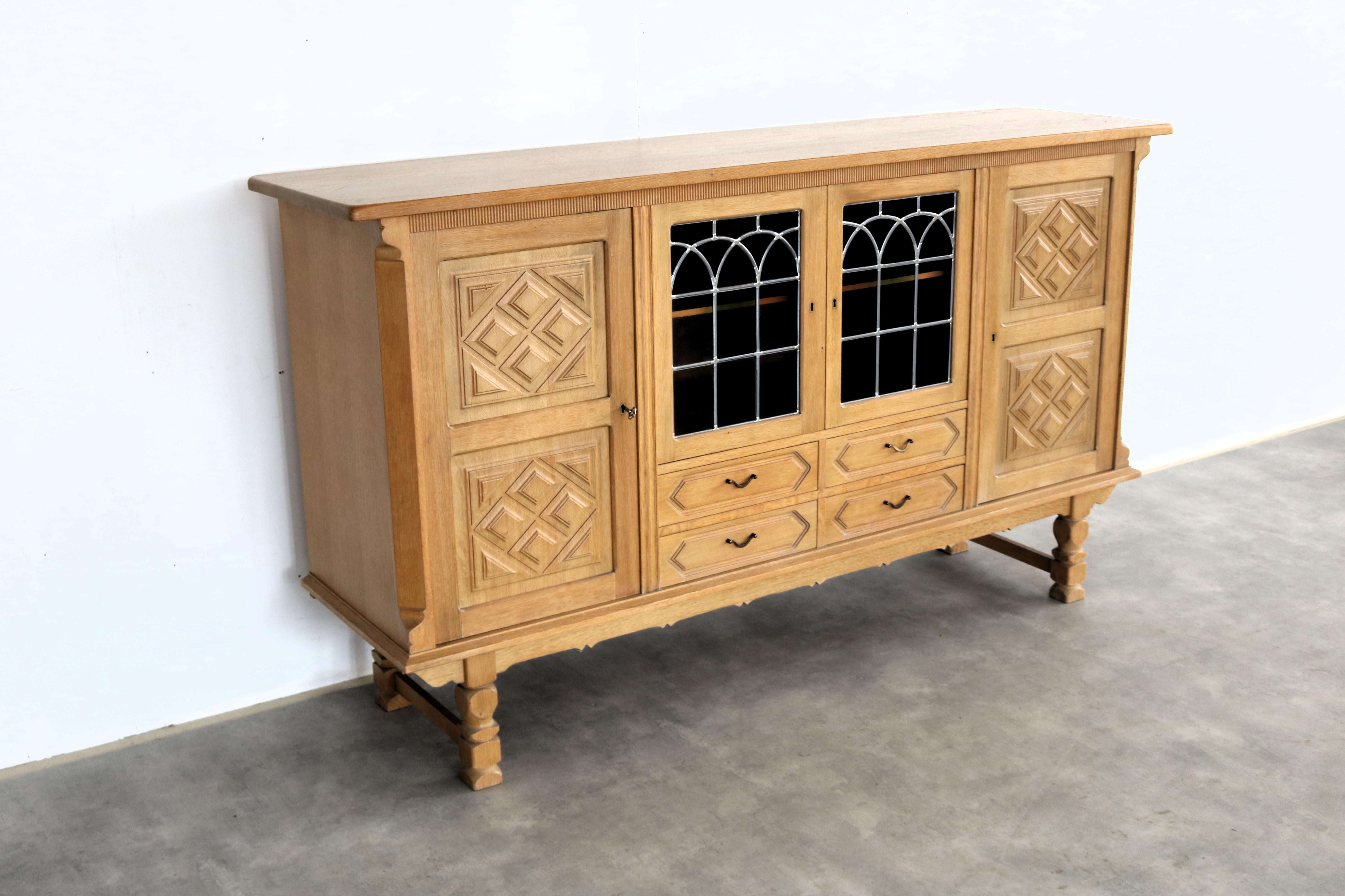 Brutalist sideboard  sideboard  1960s  Danish en Bueno estado para la venta en Lemmer, NL