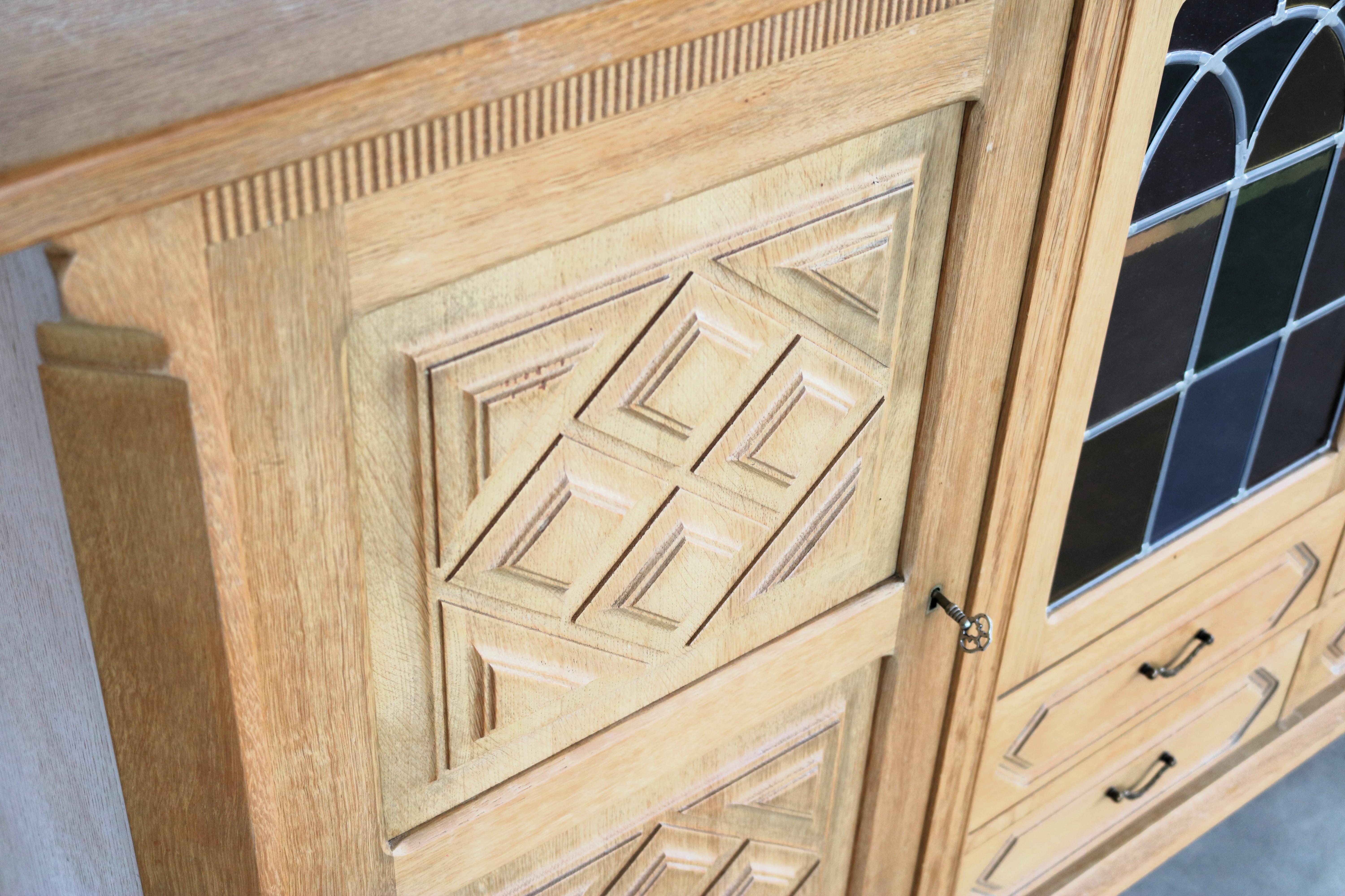 Brutalist sideboard  sideboard  1960s  Danish Vidrio en venta