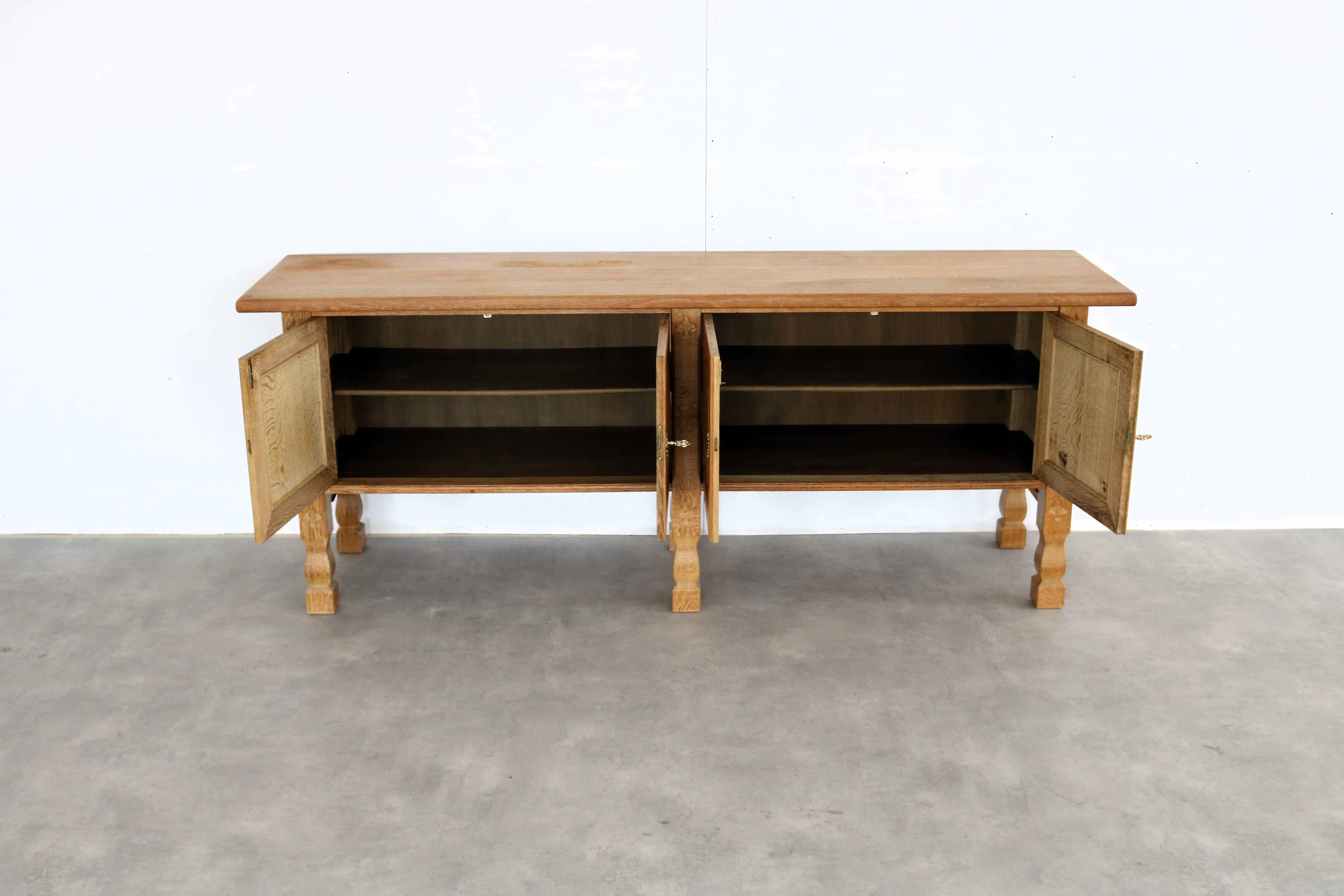 brutalist sideboard  sideboard  oak  1960s  Danish 4
