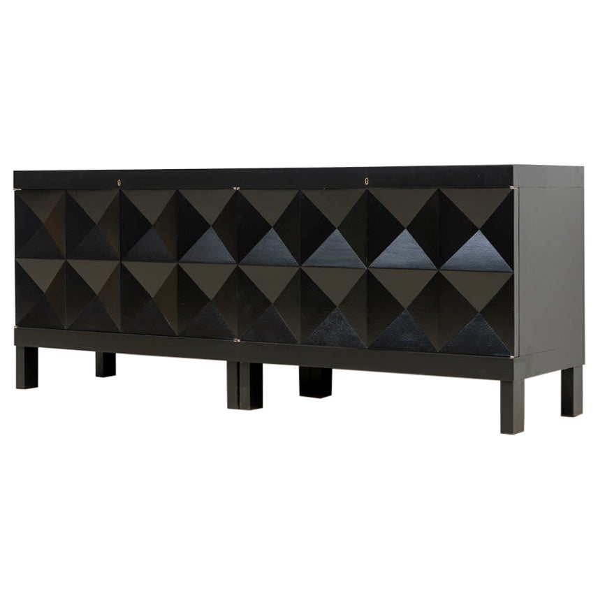 Brutalist sideboard with graphic doors, Belgium