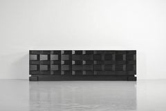 Brutalist Sideboard with Graphic Shaped Doors, Belgium, 1970