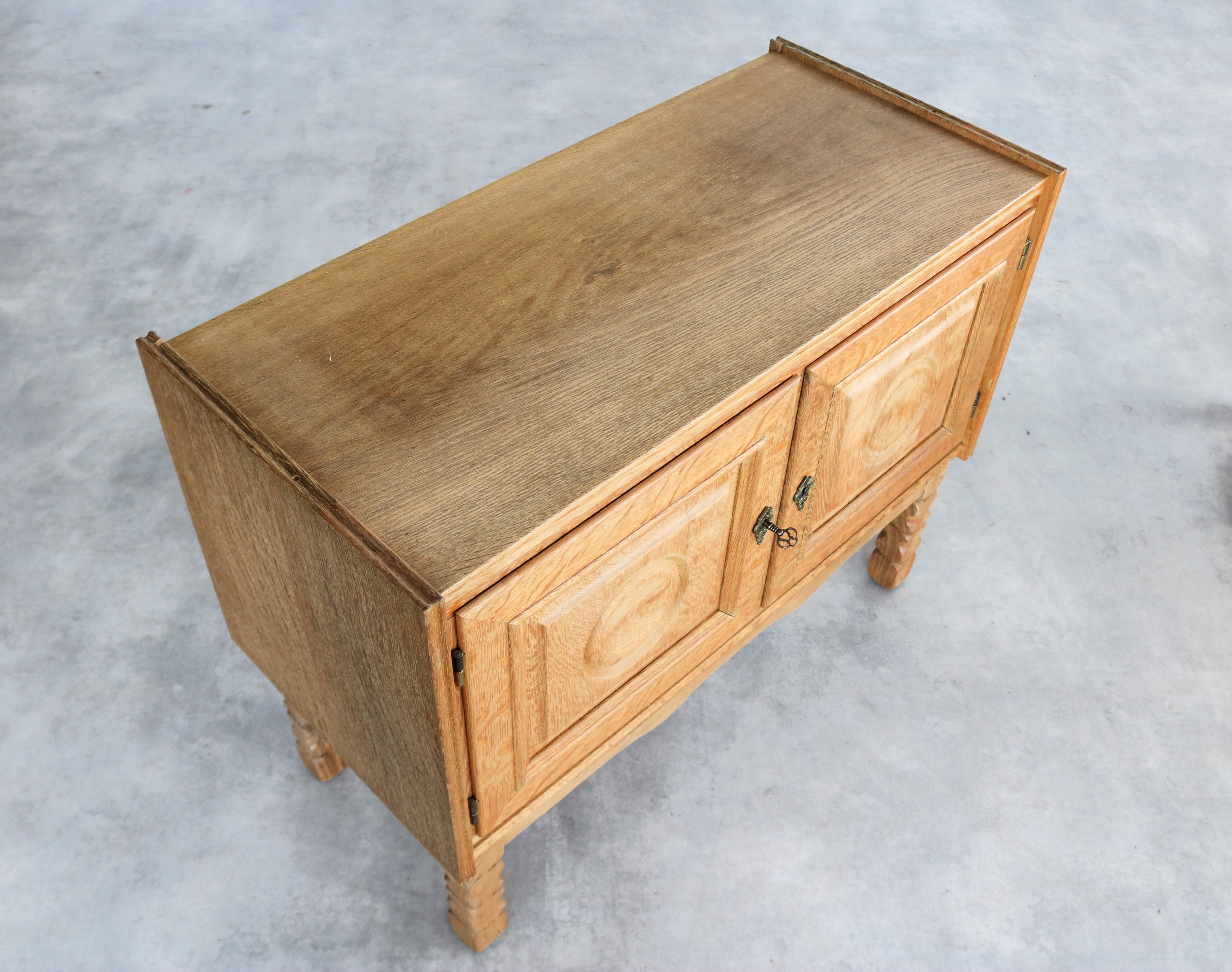 Oak Brutalist sideboards 1960s  Danish For Sale