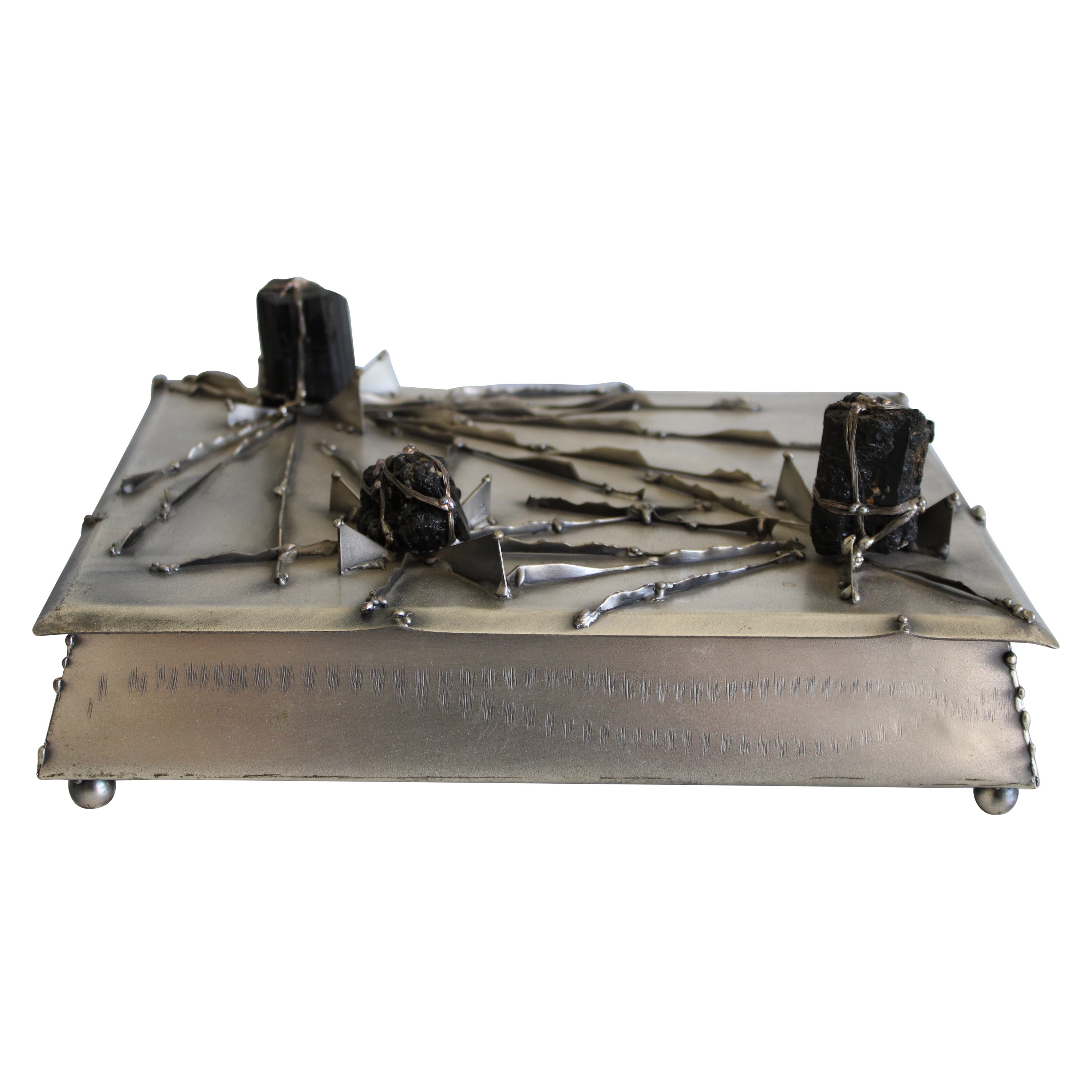 Brutalist signiert Hand Made Dresser Box im Angebot