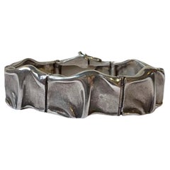 Brutalist Silver Bracelet by Björn Weckström for Lapponia