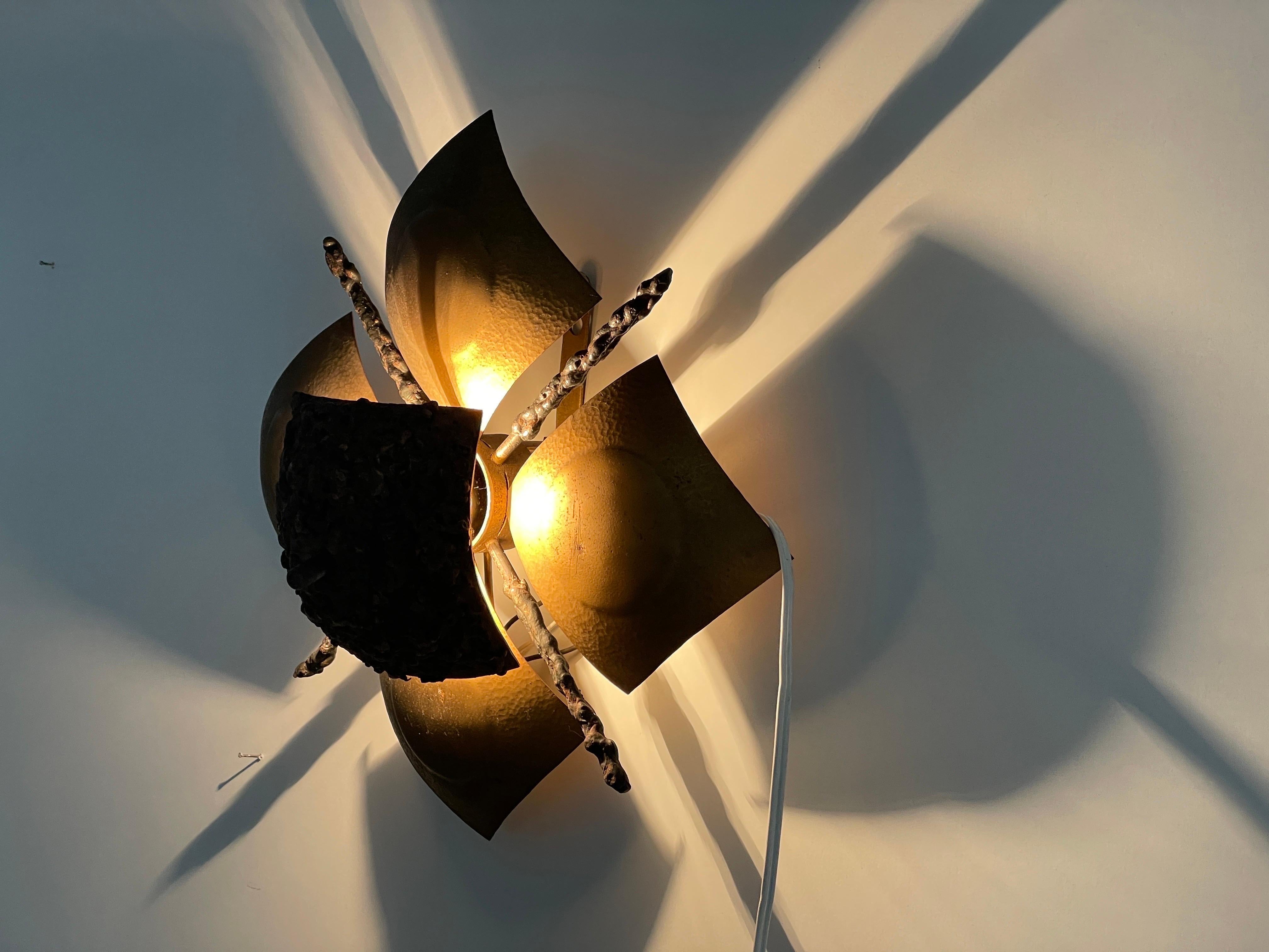 Lampe murale brutaliste, années 1950, Allemagne en vente 3