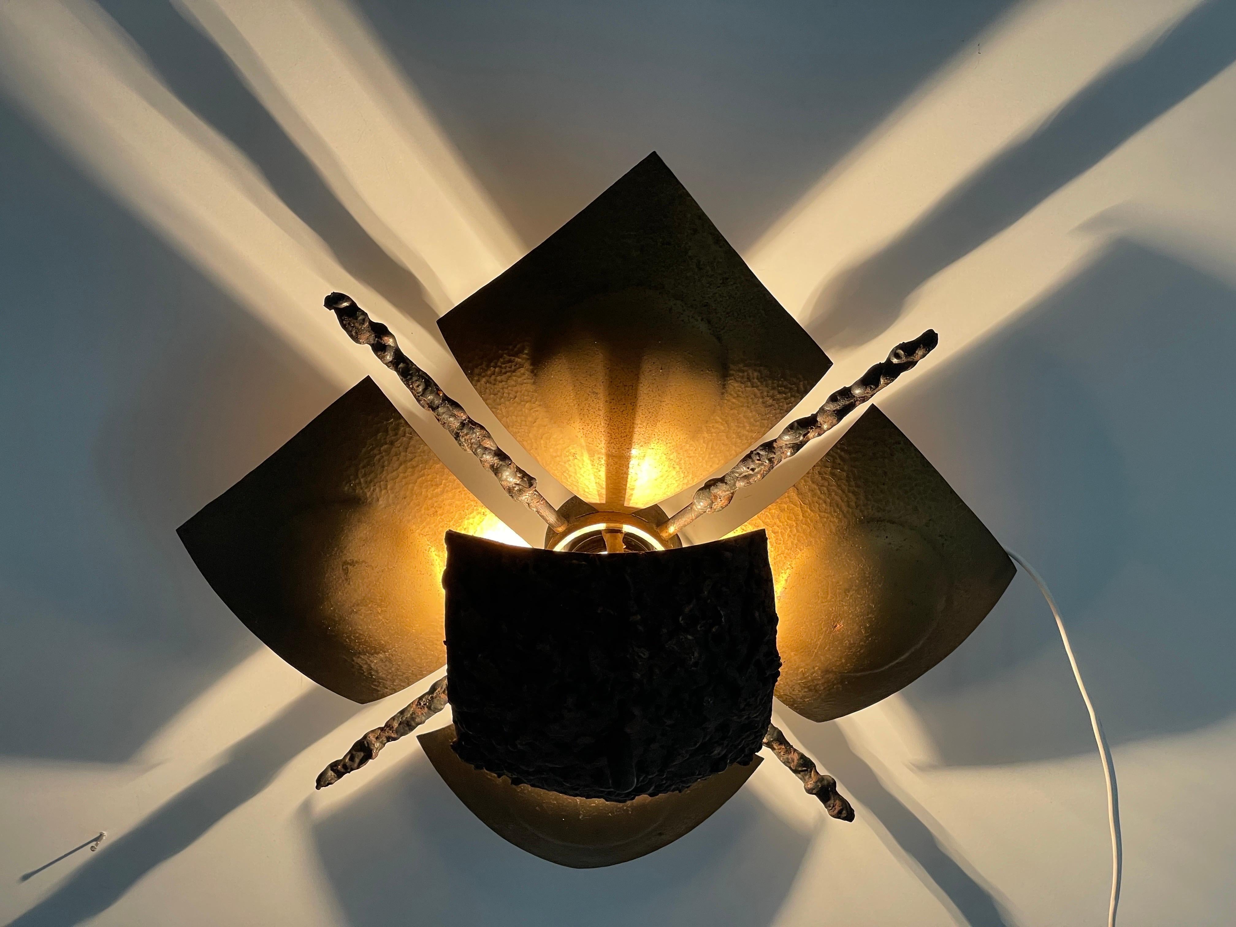 Lampe murale brutaliste, années 1950, Allemagne en vente 6