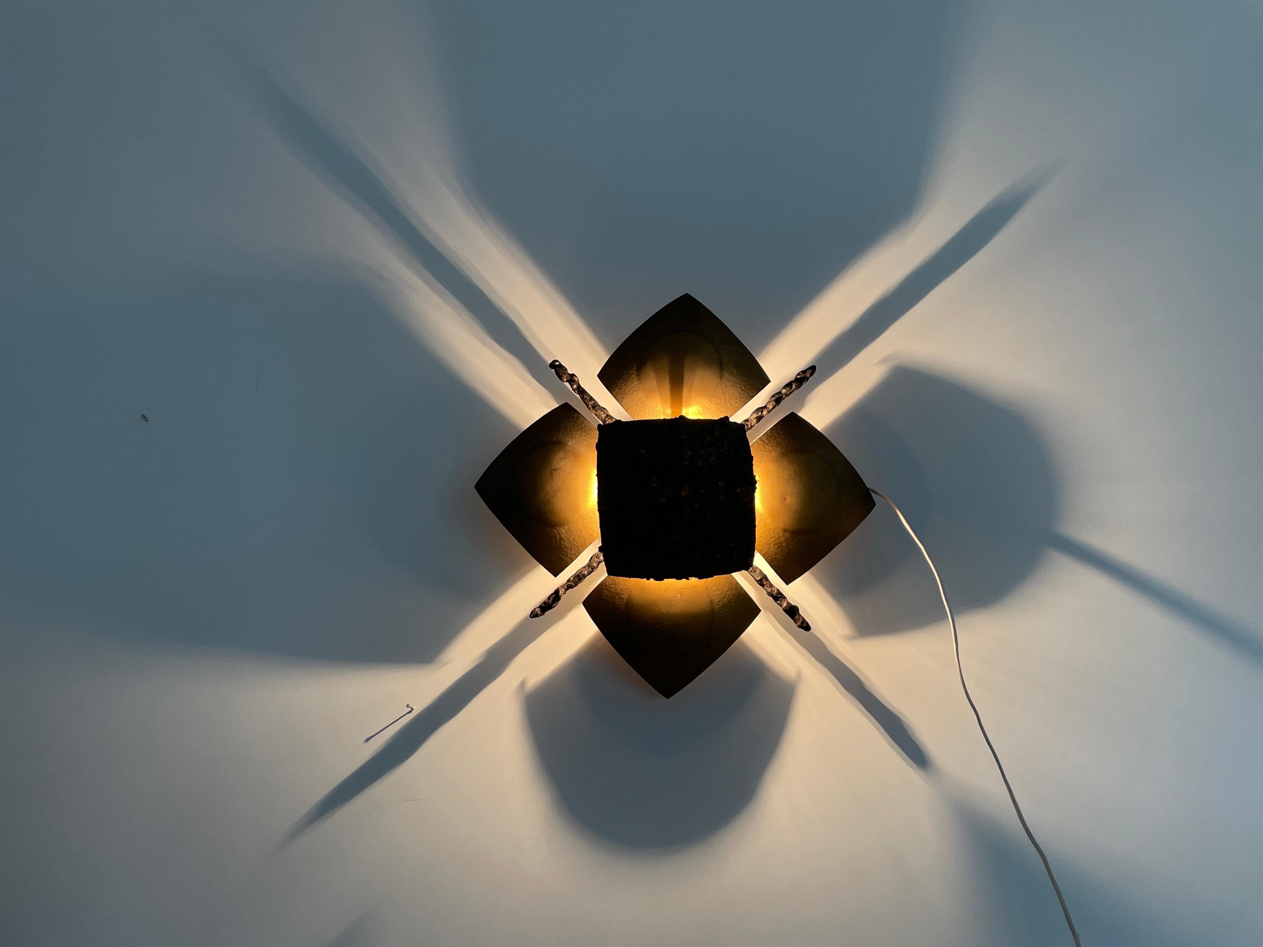 Lampe murale brutaliste, années 1950, Allemagne en vente 1