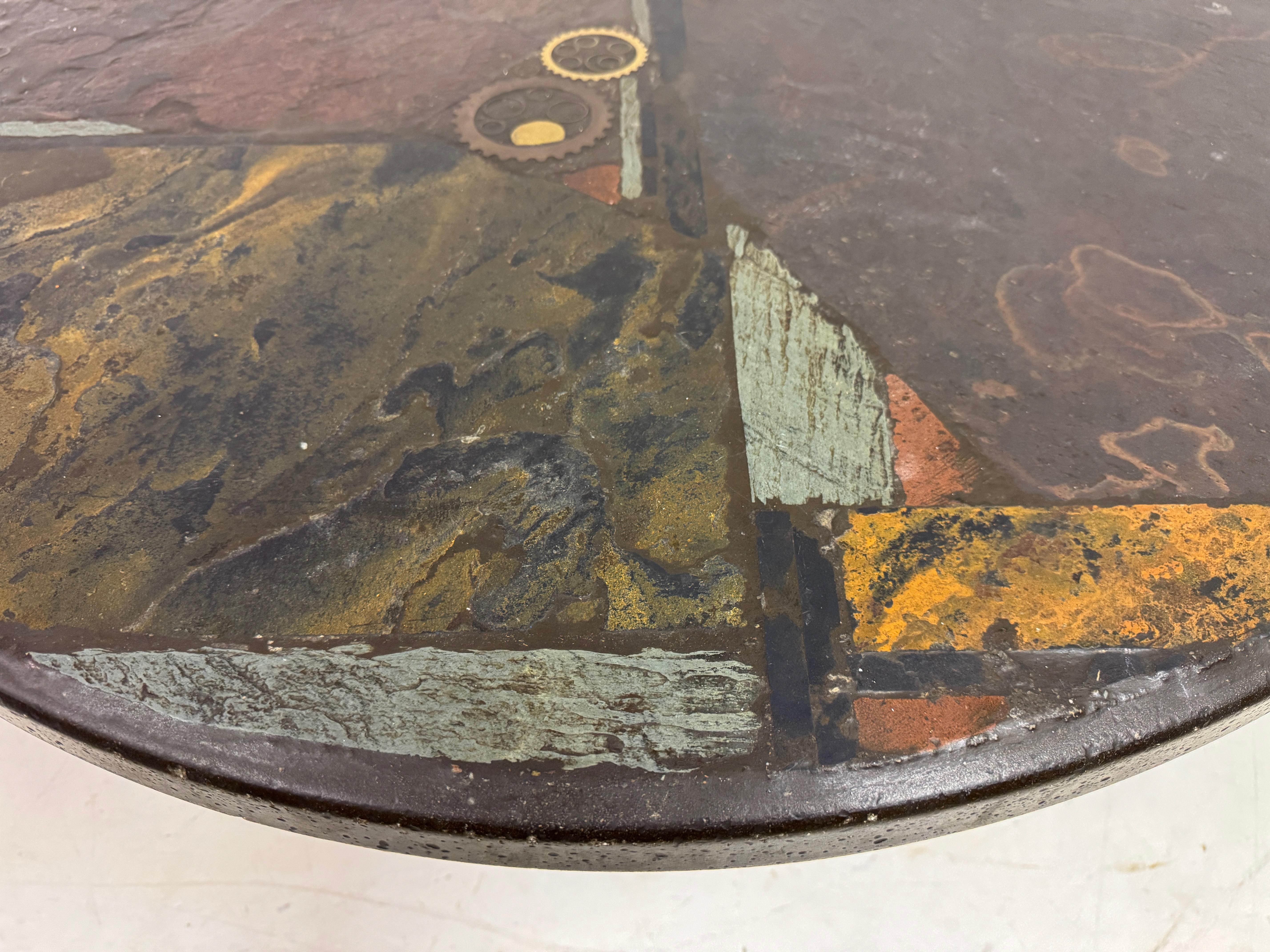 Brutalist Slate and Stone Coffee Table in the Style of Paul Kingma, 1970s For Sale 2