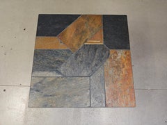 Brutalist slate stone coffee table, 1980s