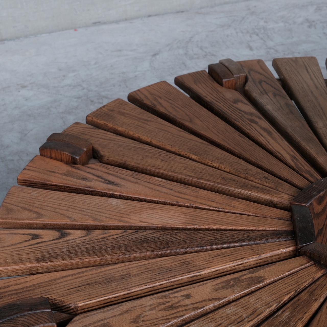 Brutalist Slatted Wooden Side Tables '7' at 1stDibs