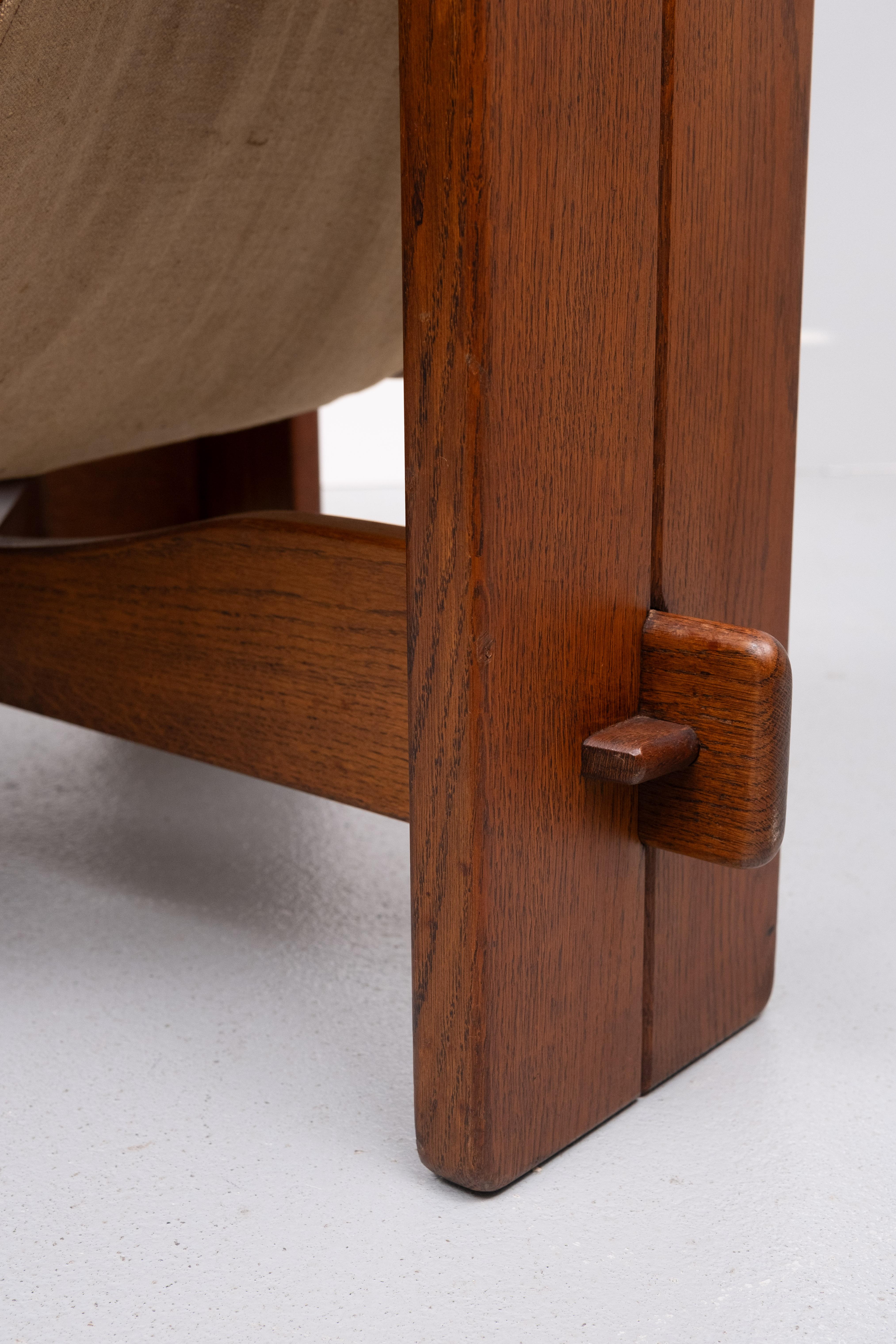 Brutalist Sling Lounge Chair in Full Original Condition 1960s Brazil 5
