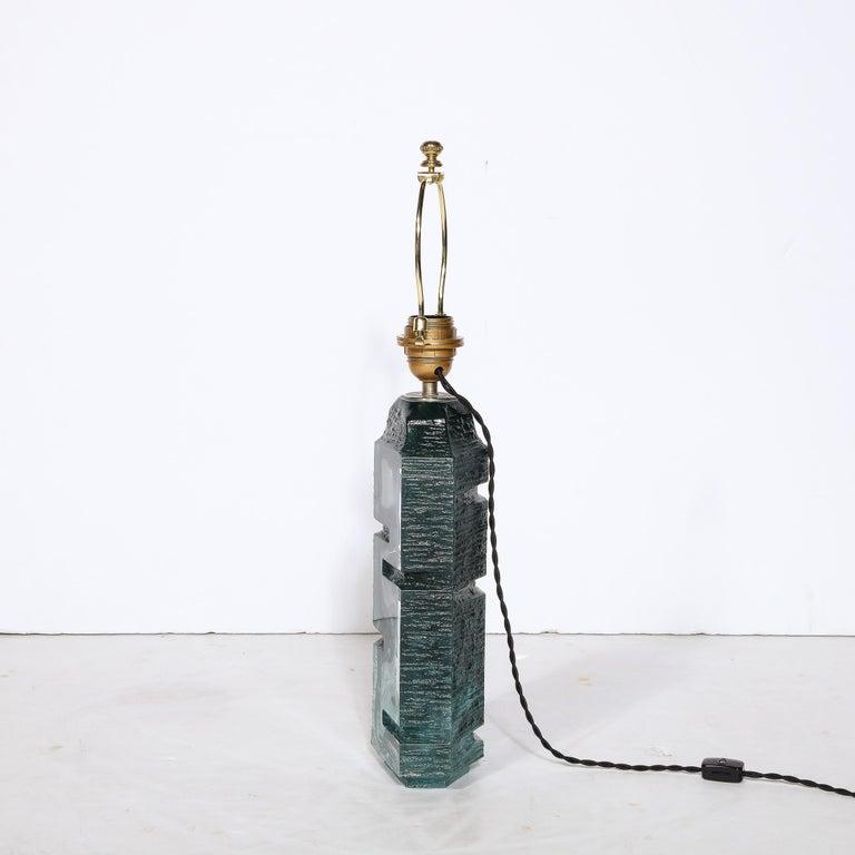 Lampade da tavolo Argos in cristallo fumé brutalista di Baldiccini firmate Daum in vendita 3