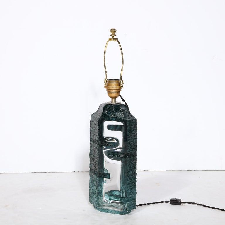 Lampade da tavolo Argos in cristallo fumé brutalista di Baldiccini firmate Daum in vendita 2