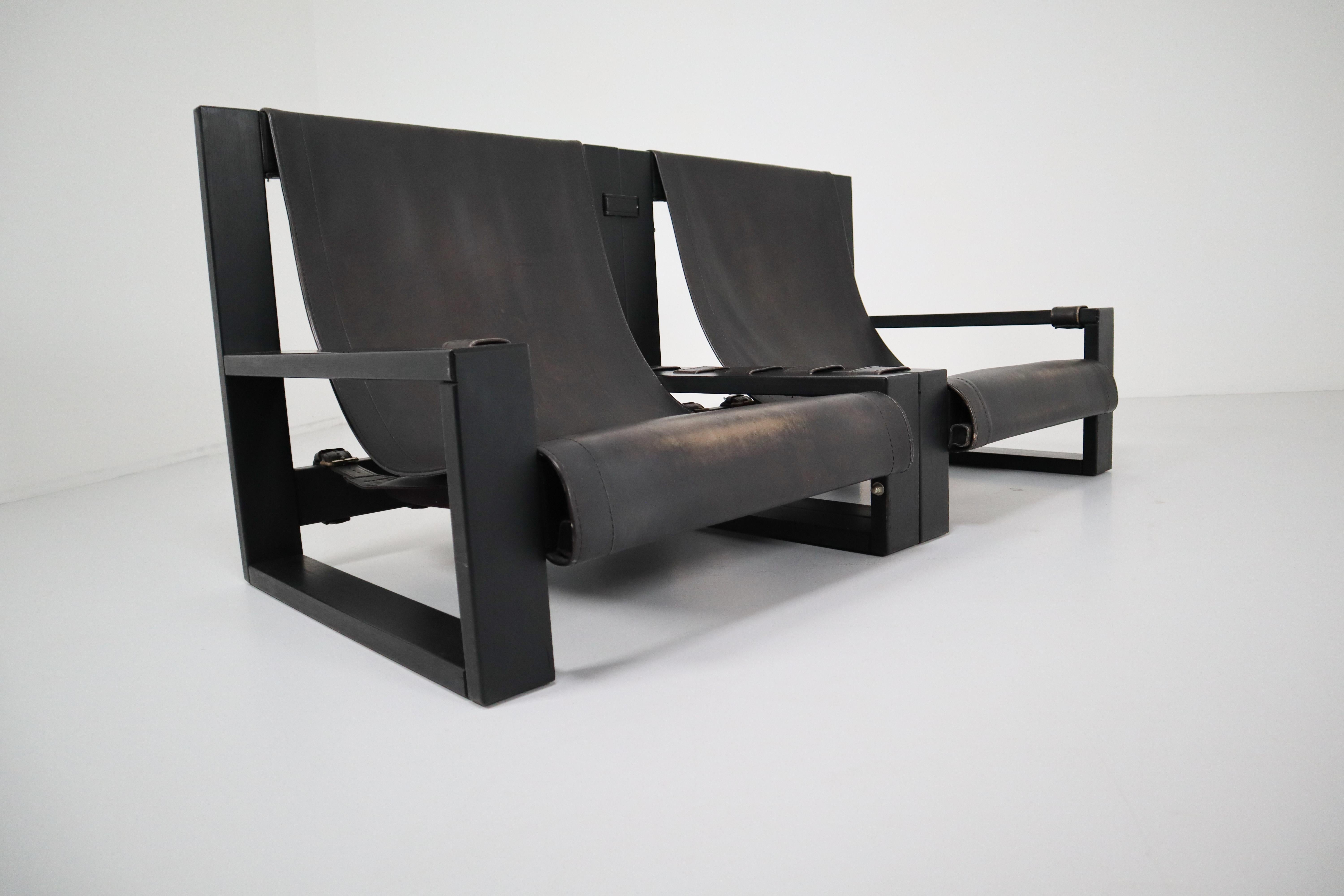 Brutalist Sofa, Chair Designed by Sonja Wasseur, the Netherlands, circa 1970 1