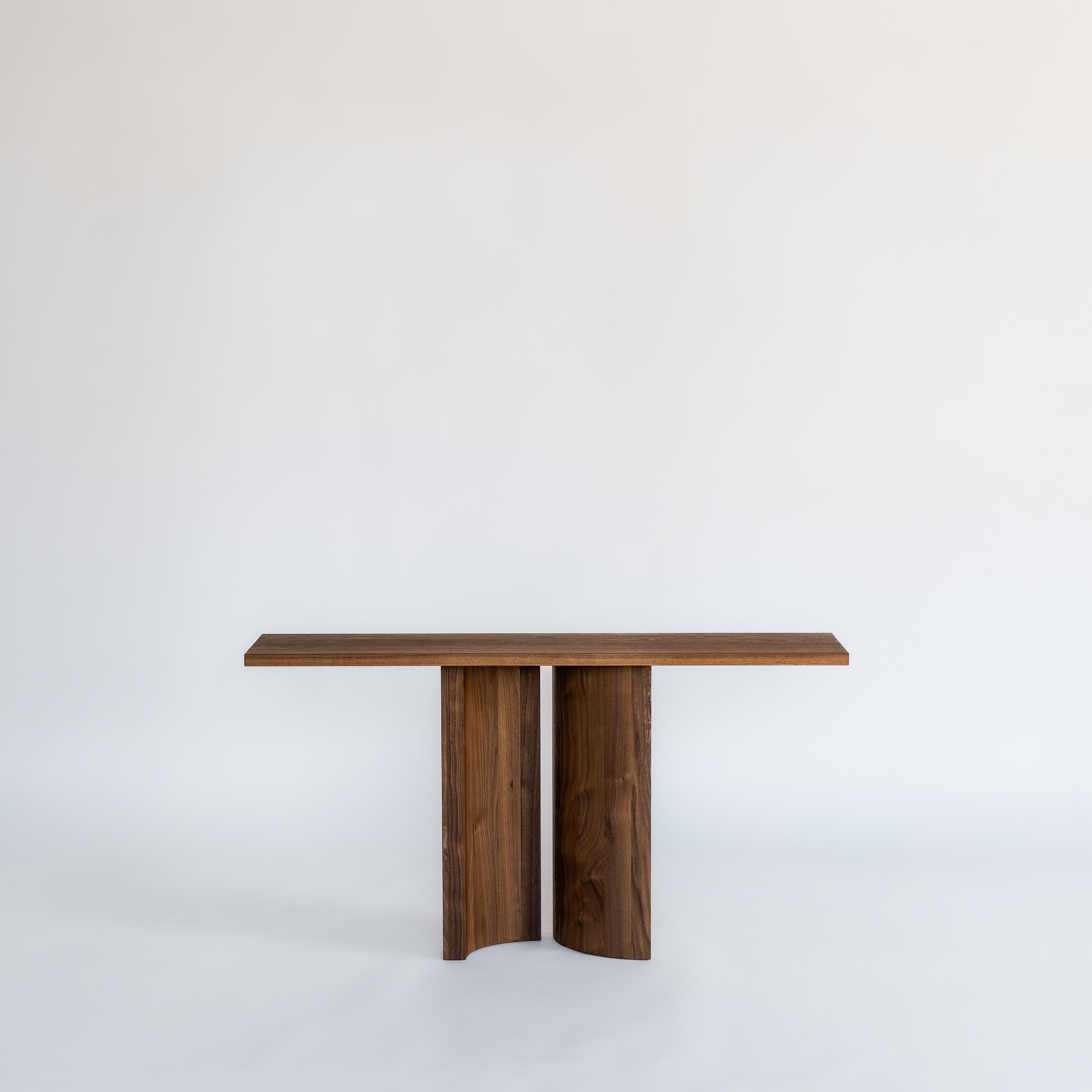 Brutalist Solid American Walnut Console - Aperta by Mokko For Sale 3