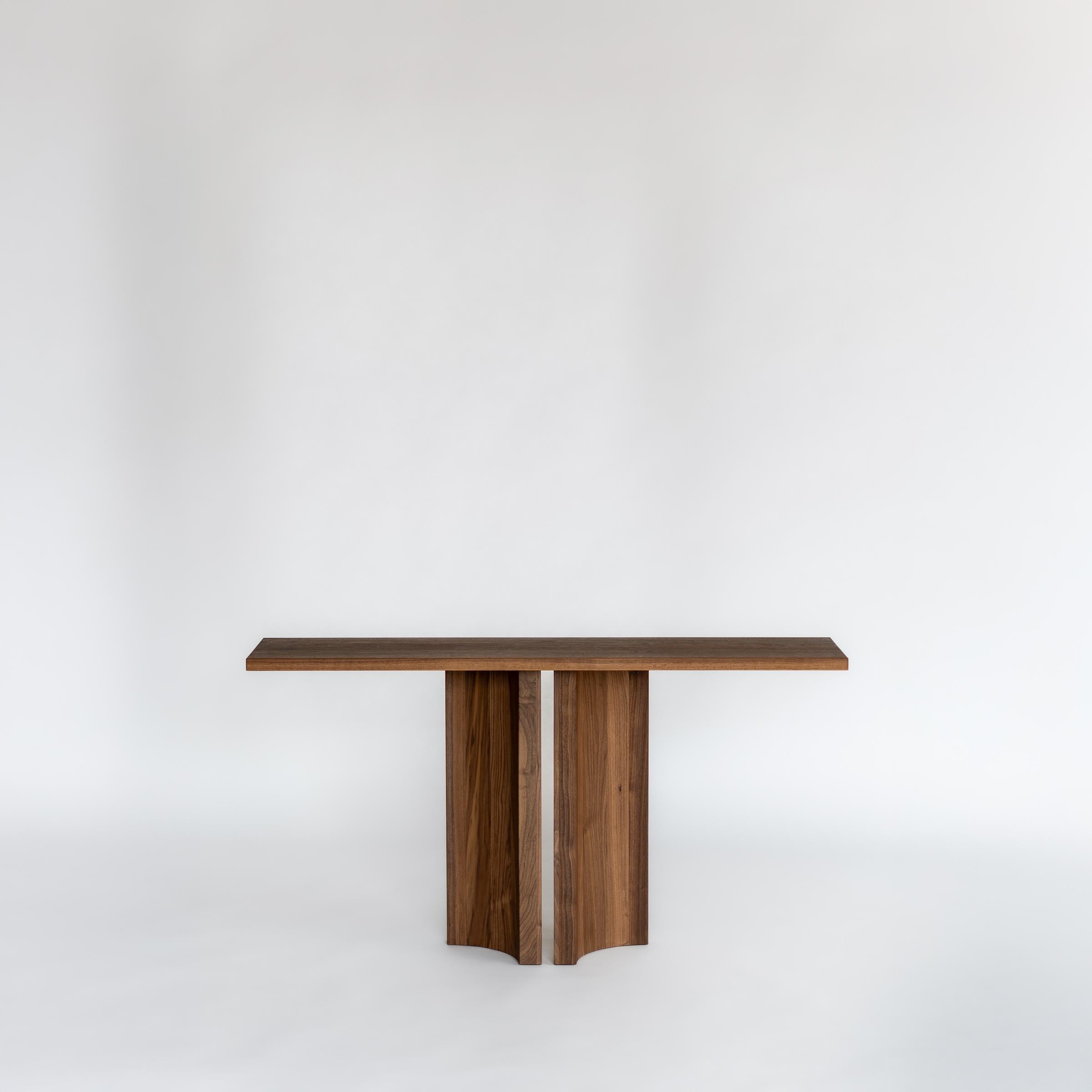 Dutch Brutalist Solid American Walnut Console - Aperta by Mokko For Sale