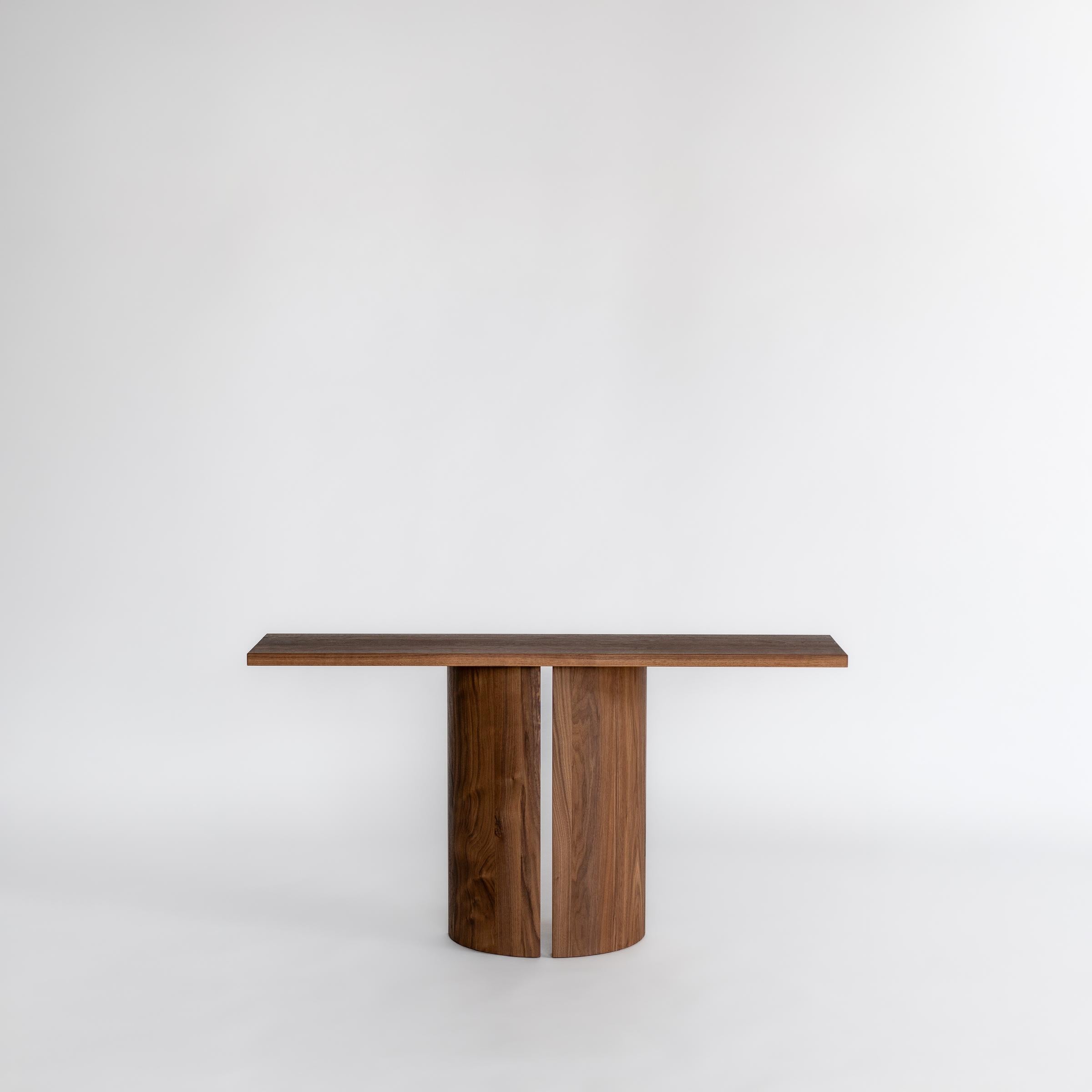 Hand-Crafted Brutalist Solid American Walnut Console - Aperta by Mokko For Sale
