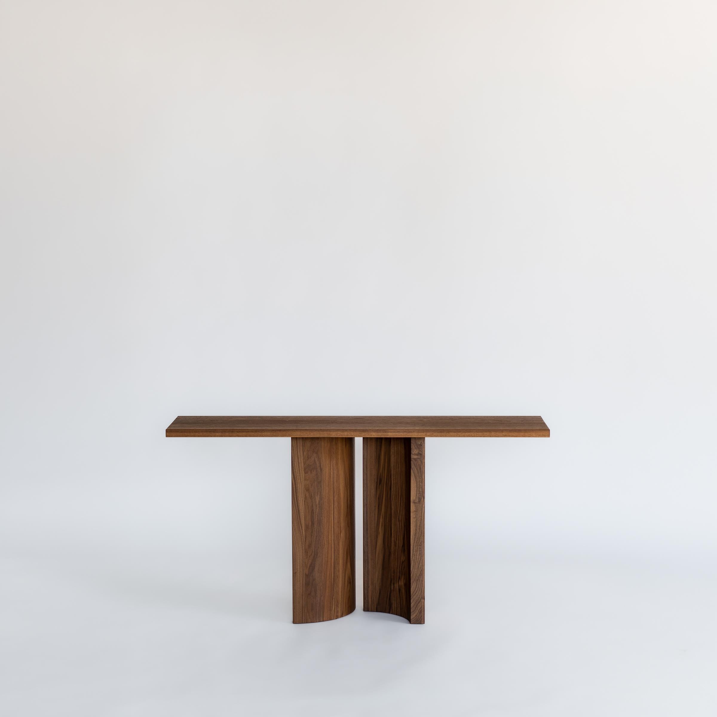 Brutalist Solid American Walnut Console - Aperta by Mokko For Sale 1