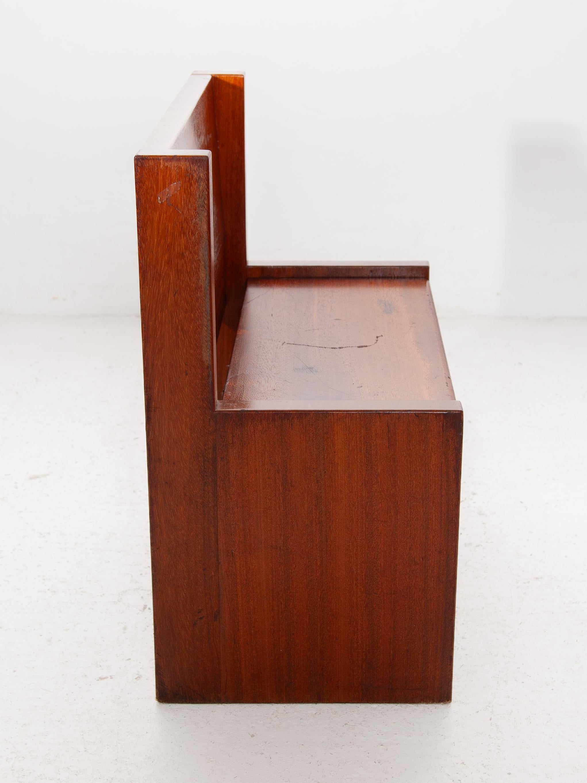 Brutalist Solid Bench, Side Chair, 1960s, Belgium For Sale 2