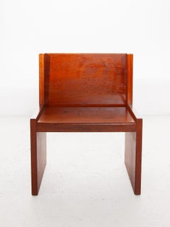 Brutalist Solid Bench, Side Chair, 1960s, Belgium