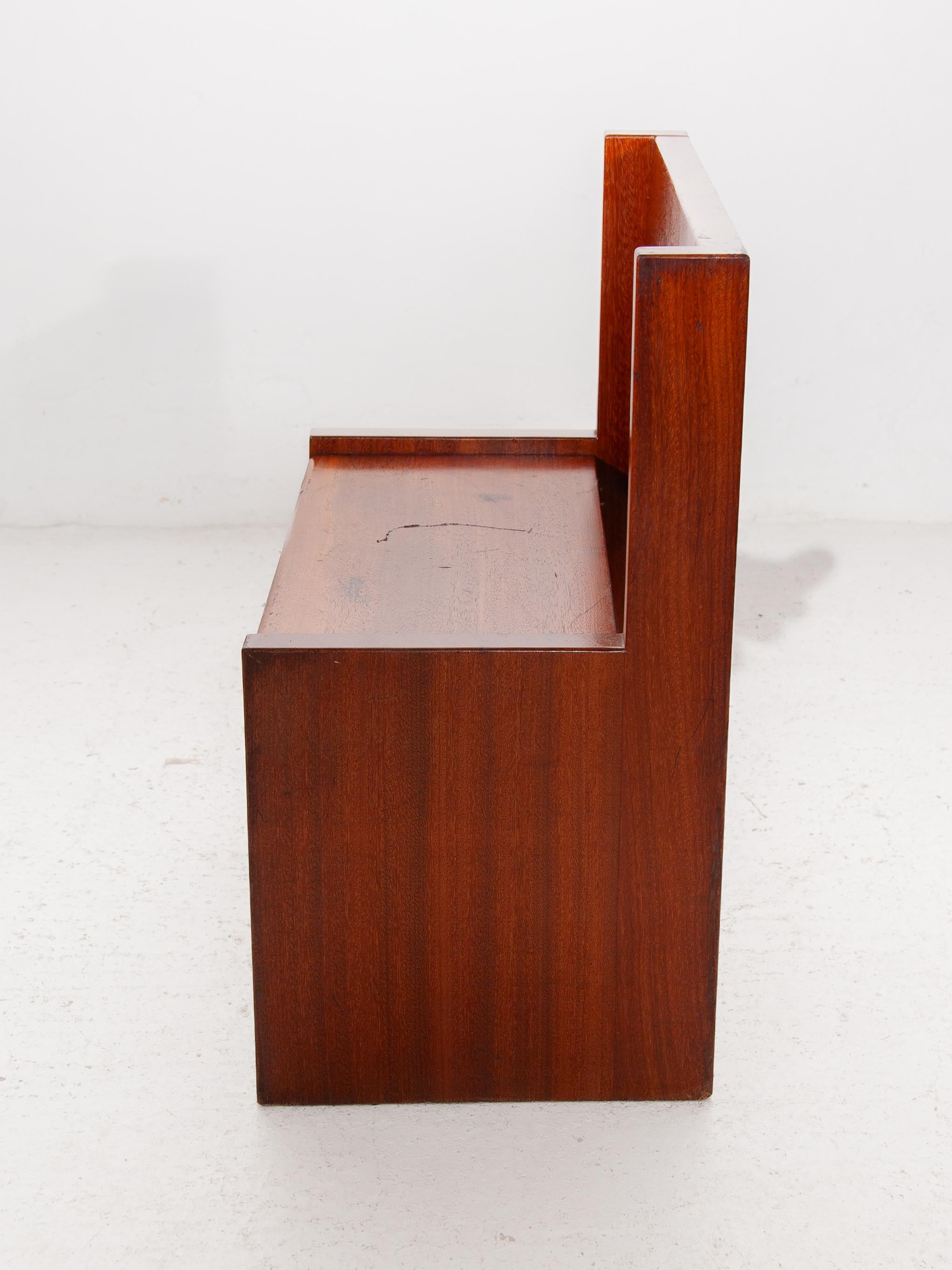Brutalist Solid Bench, Side Chair, 1960s, Belgium In Good Condition For Sale In Antwerp, BE