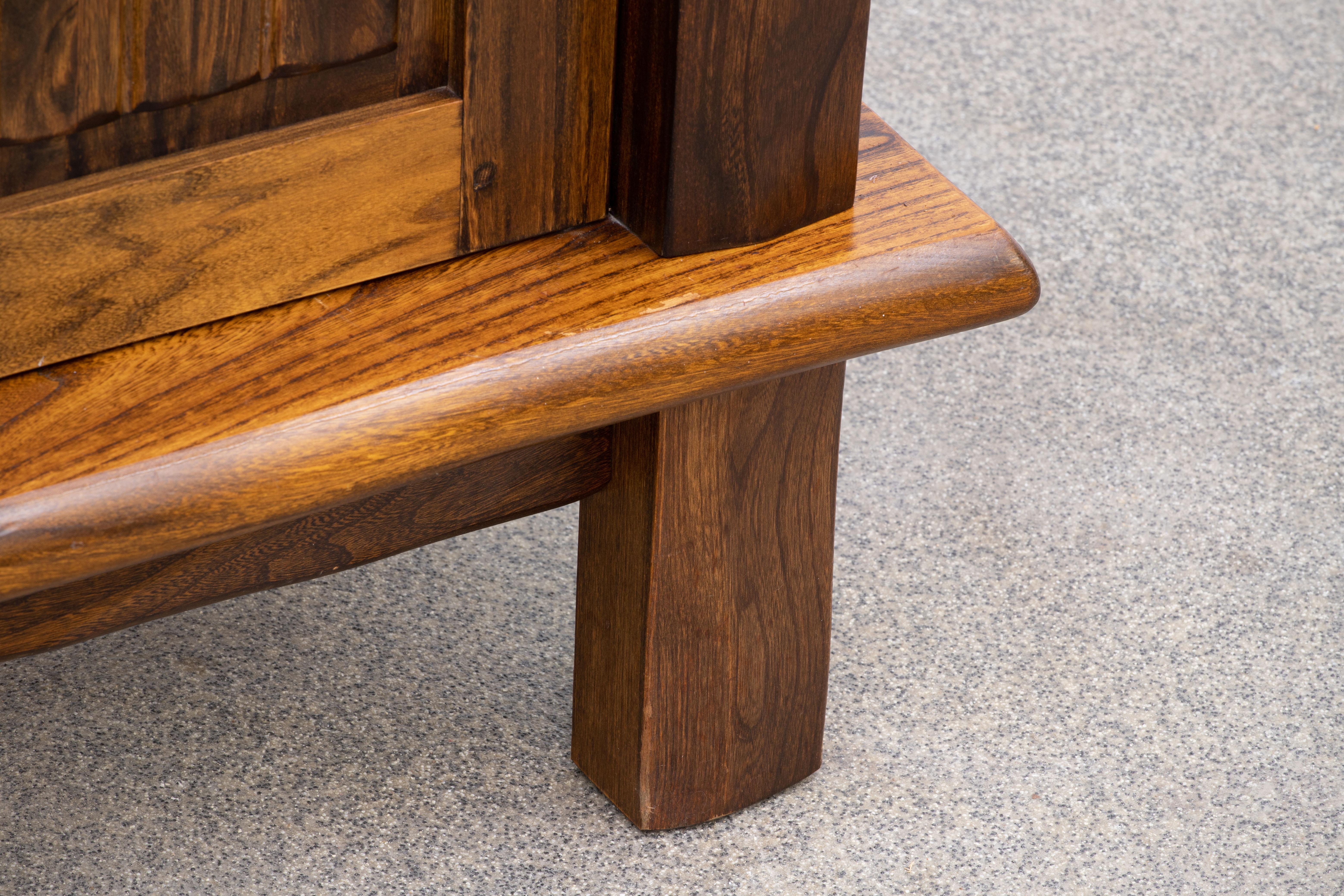 Brutalist Solid Elm Sideboard by Olavi Hanninen 5