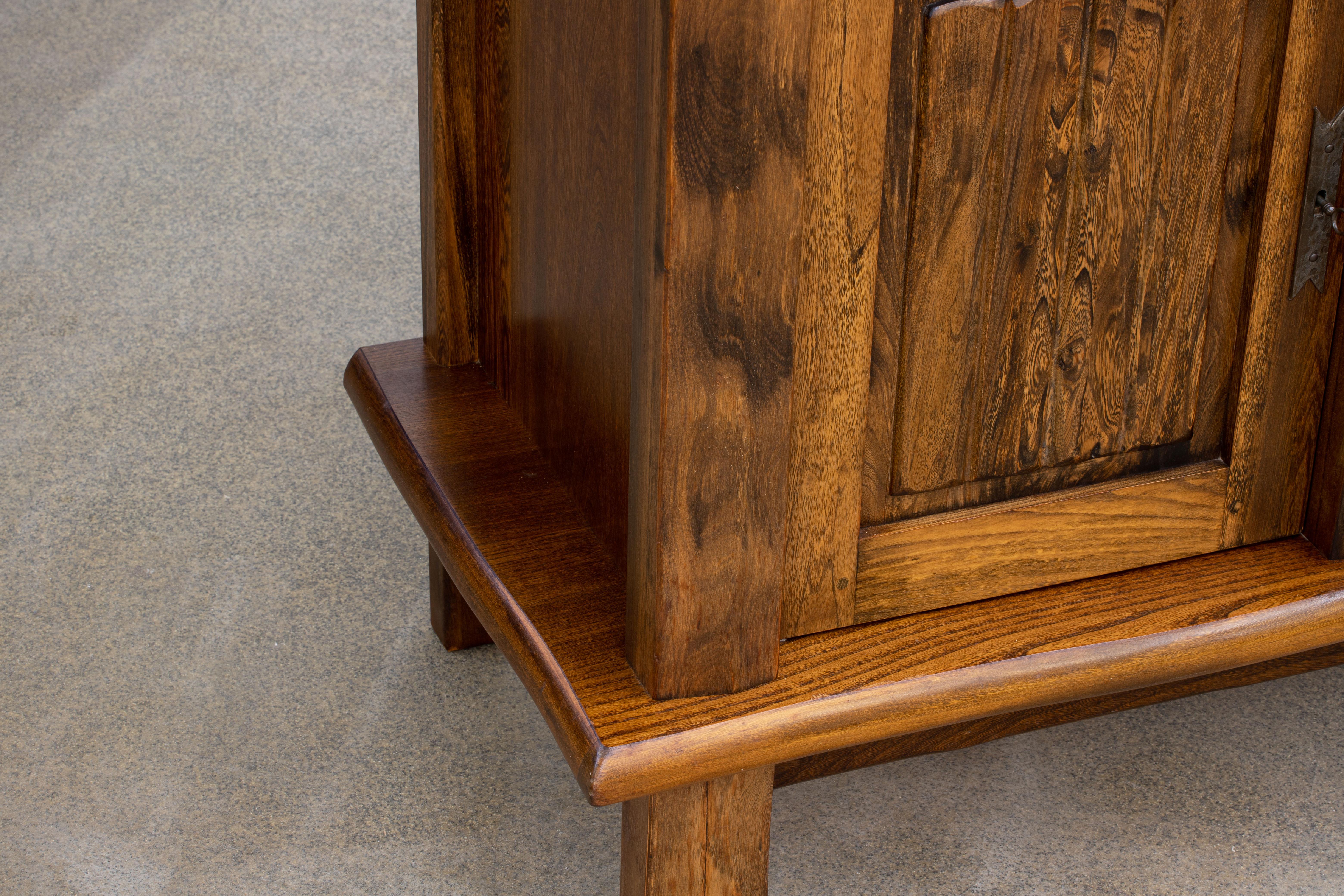 Brutalist Solid Elm Sideboard by Olavi Hanninen 9