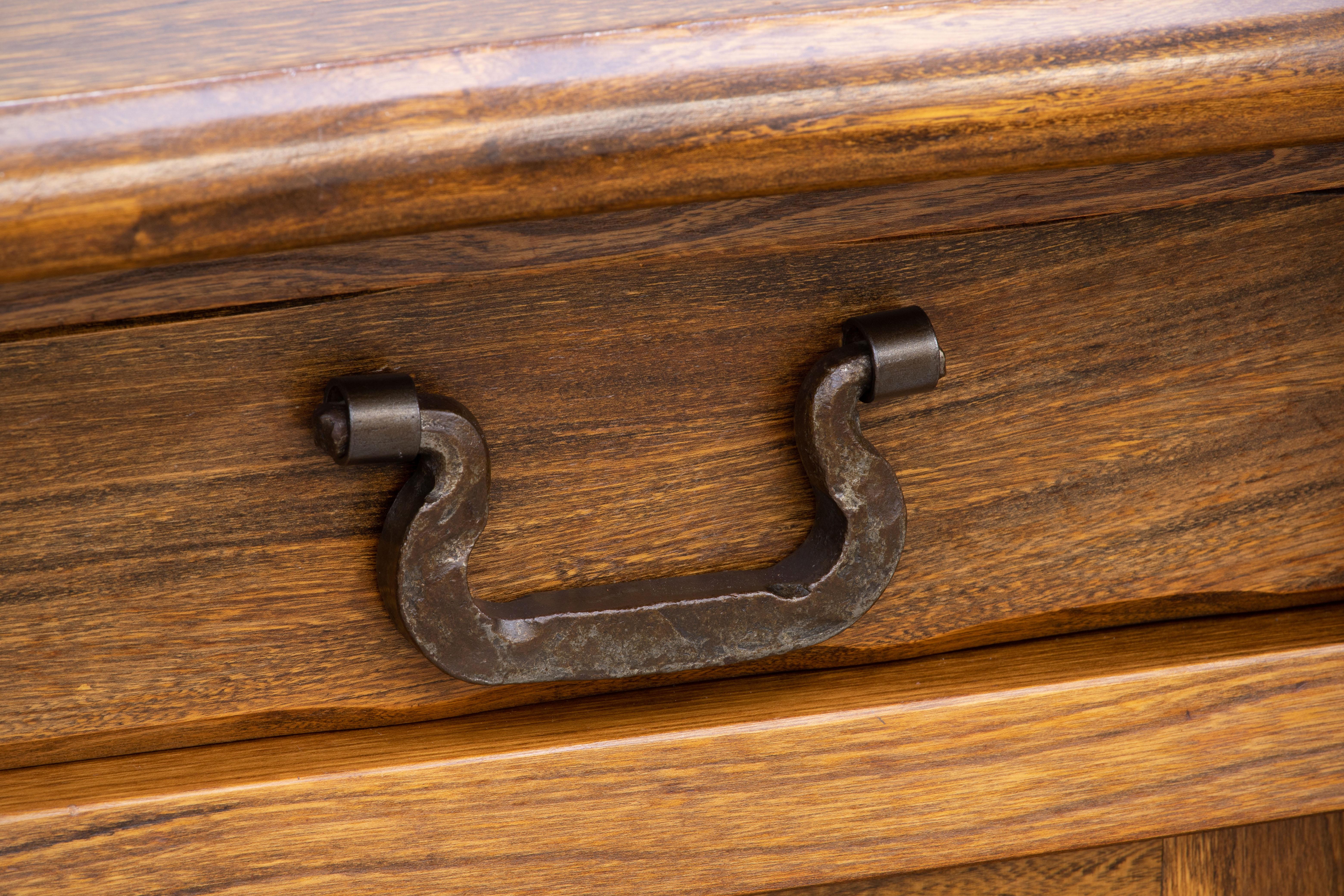 Brutalist Solid Elm Sideboard by Olavi Hanninen 2