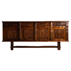 Brutalist Solid Elm Sideboard by Olavi Hanninen
