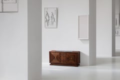 Aparador brutalista de caoba maciza, Francia, años 40