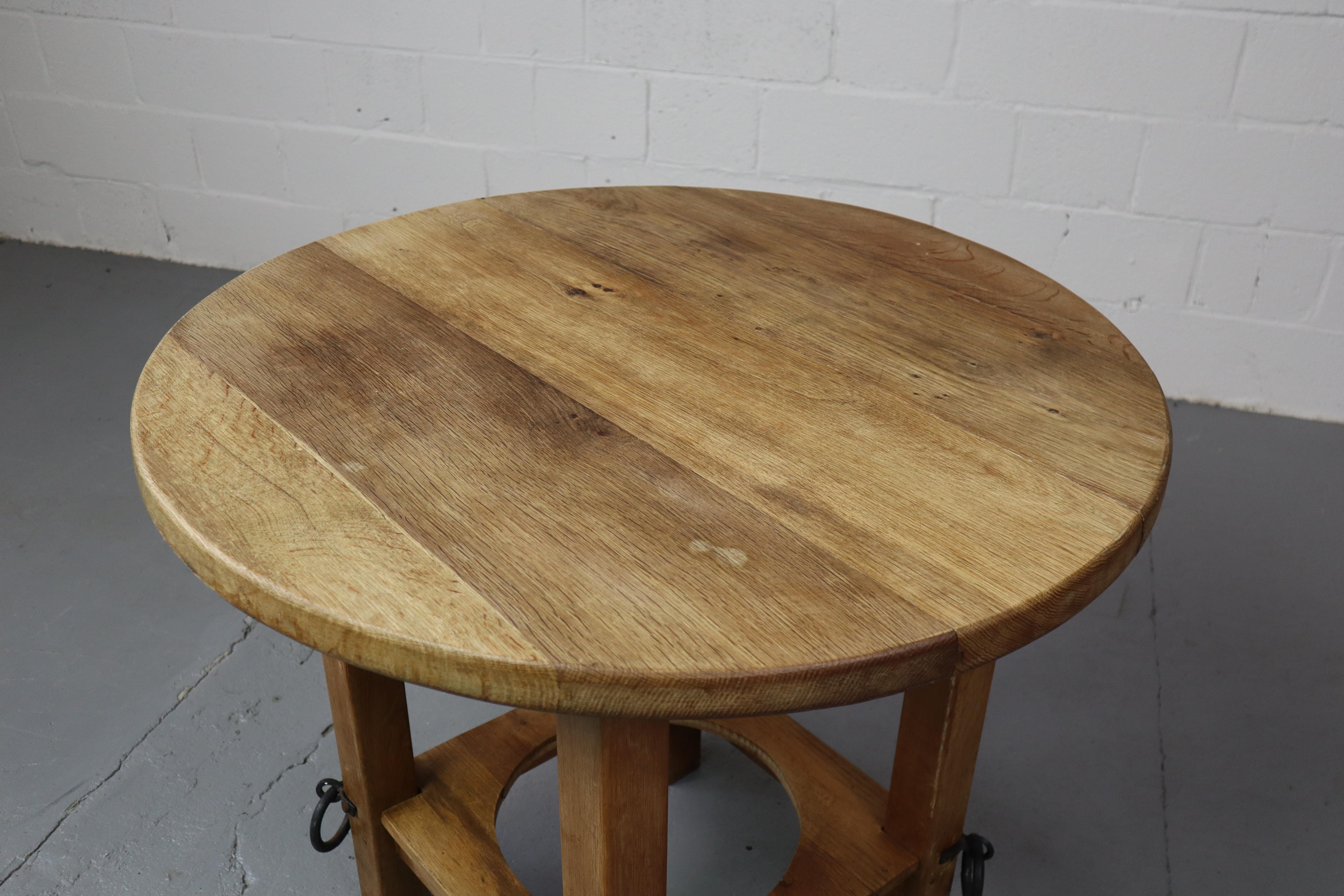 Brutalist solid oak dining room set For Sale 1
