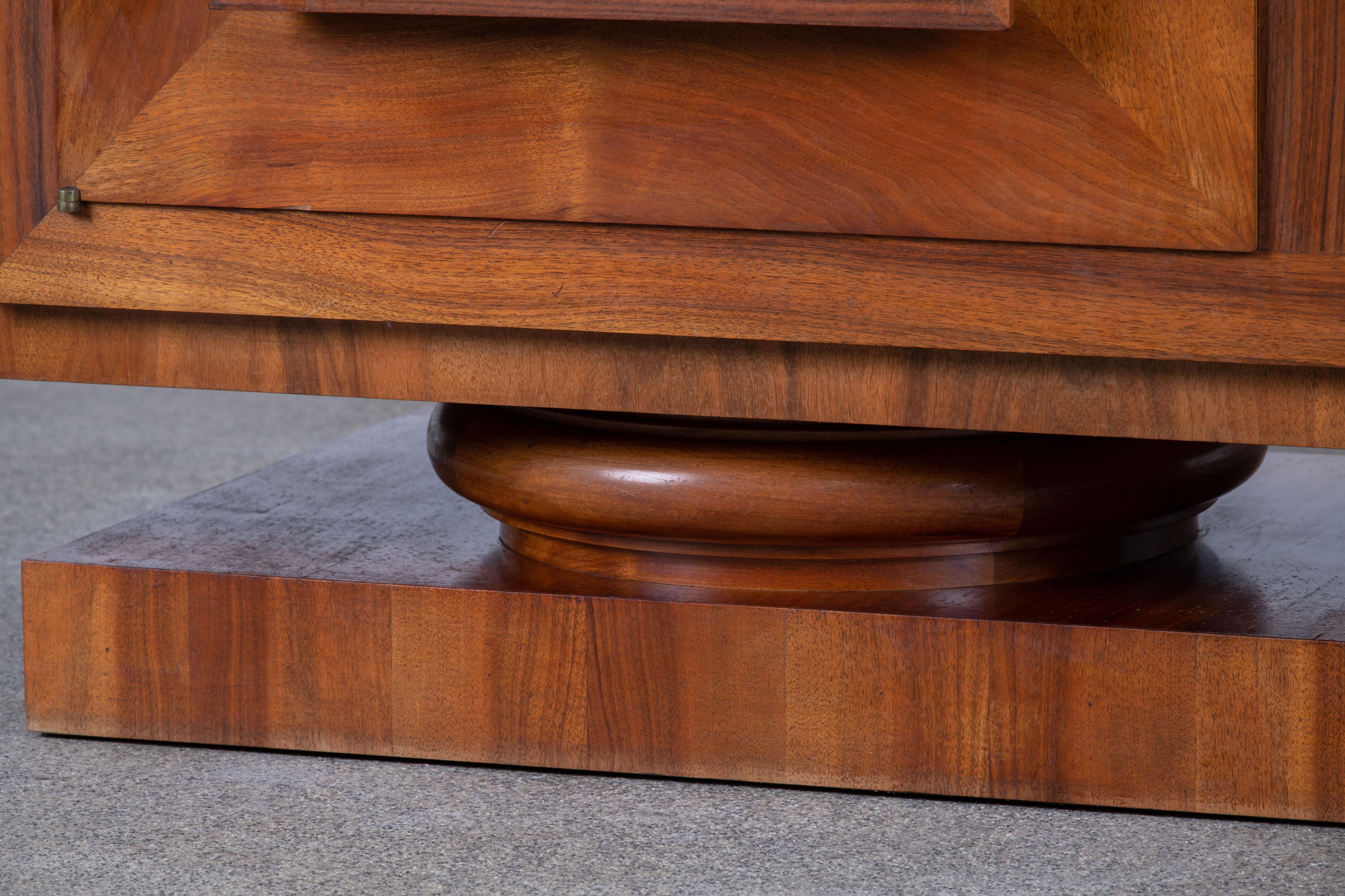 Brutalist Solid Oak Sideboard, France, 1940s 12